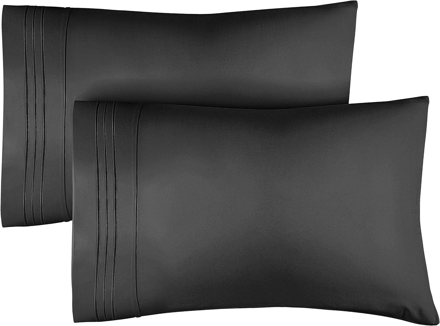 tes 2 Pillowcase Set - Black