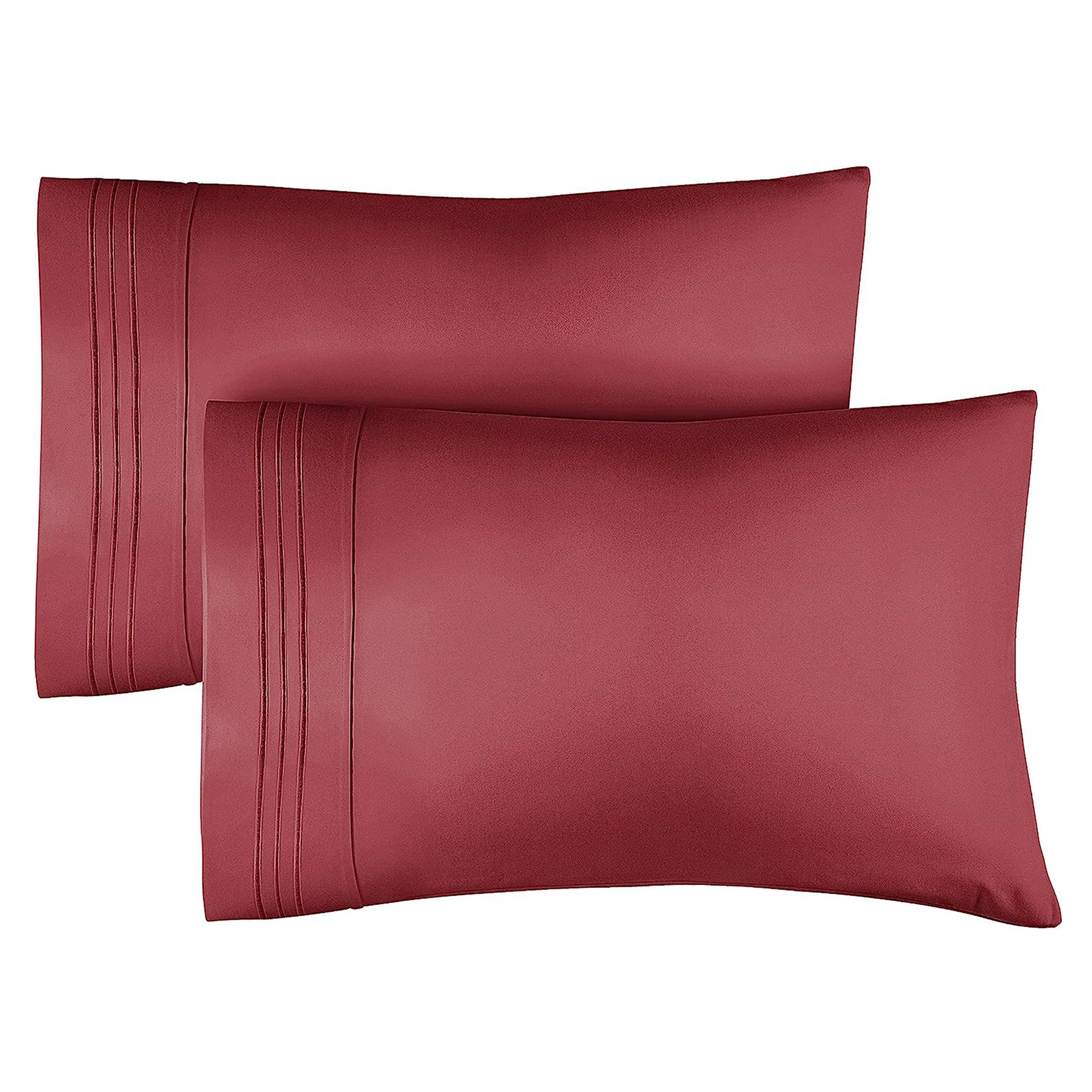 tes 2 Pillowcase Set - Burgundy