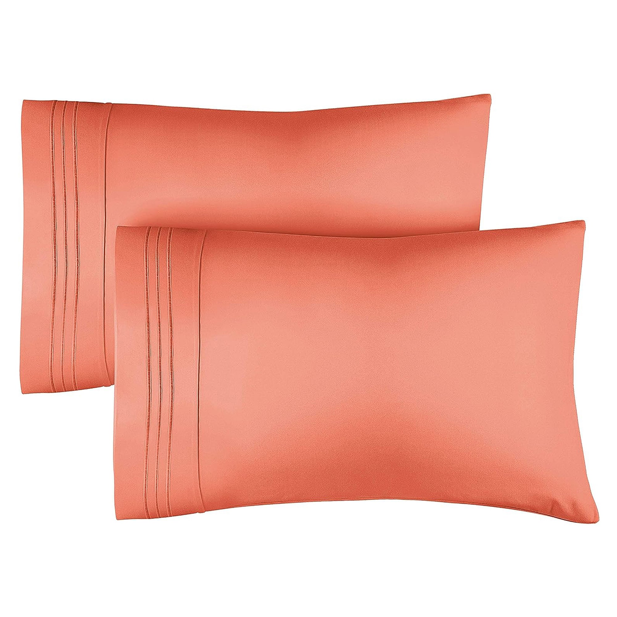 tes 2 Pillowcase Set - Coral