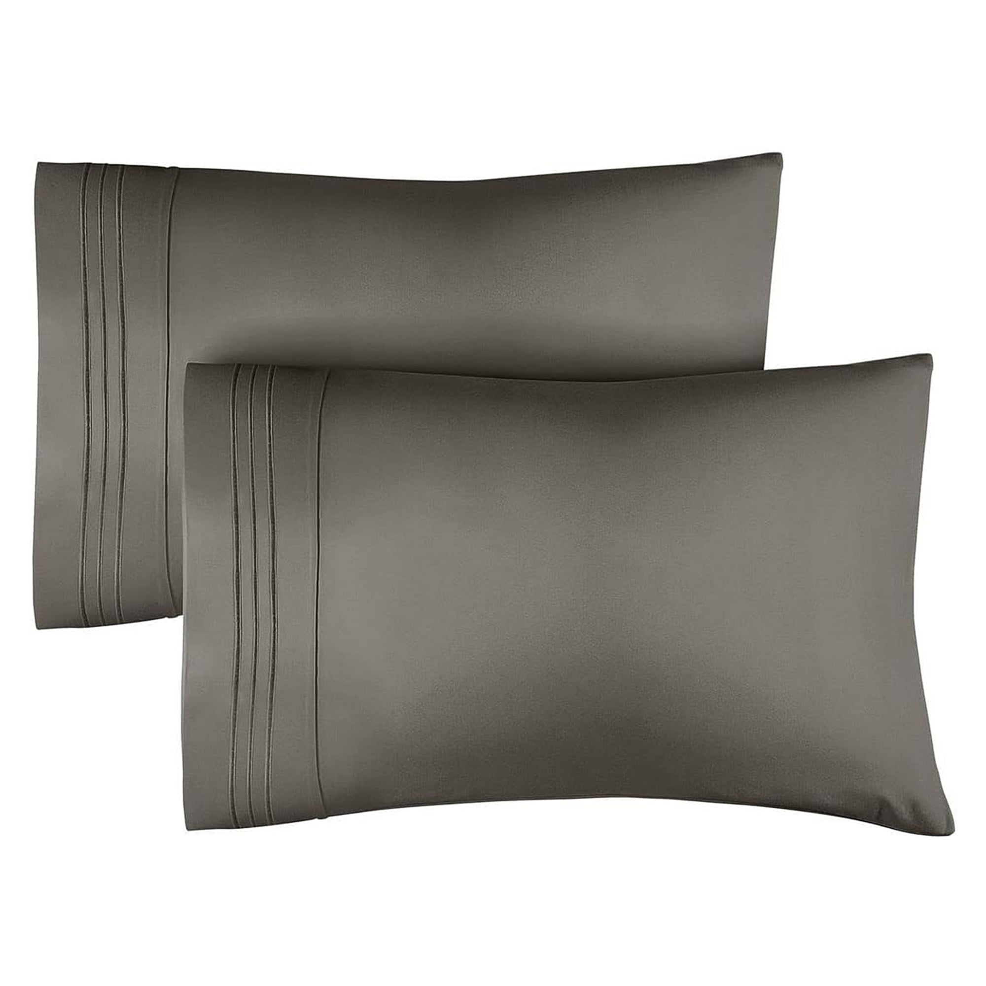 tes 2 Pillowcase Set - Dark Grey
