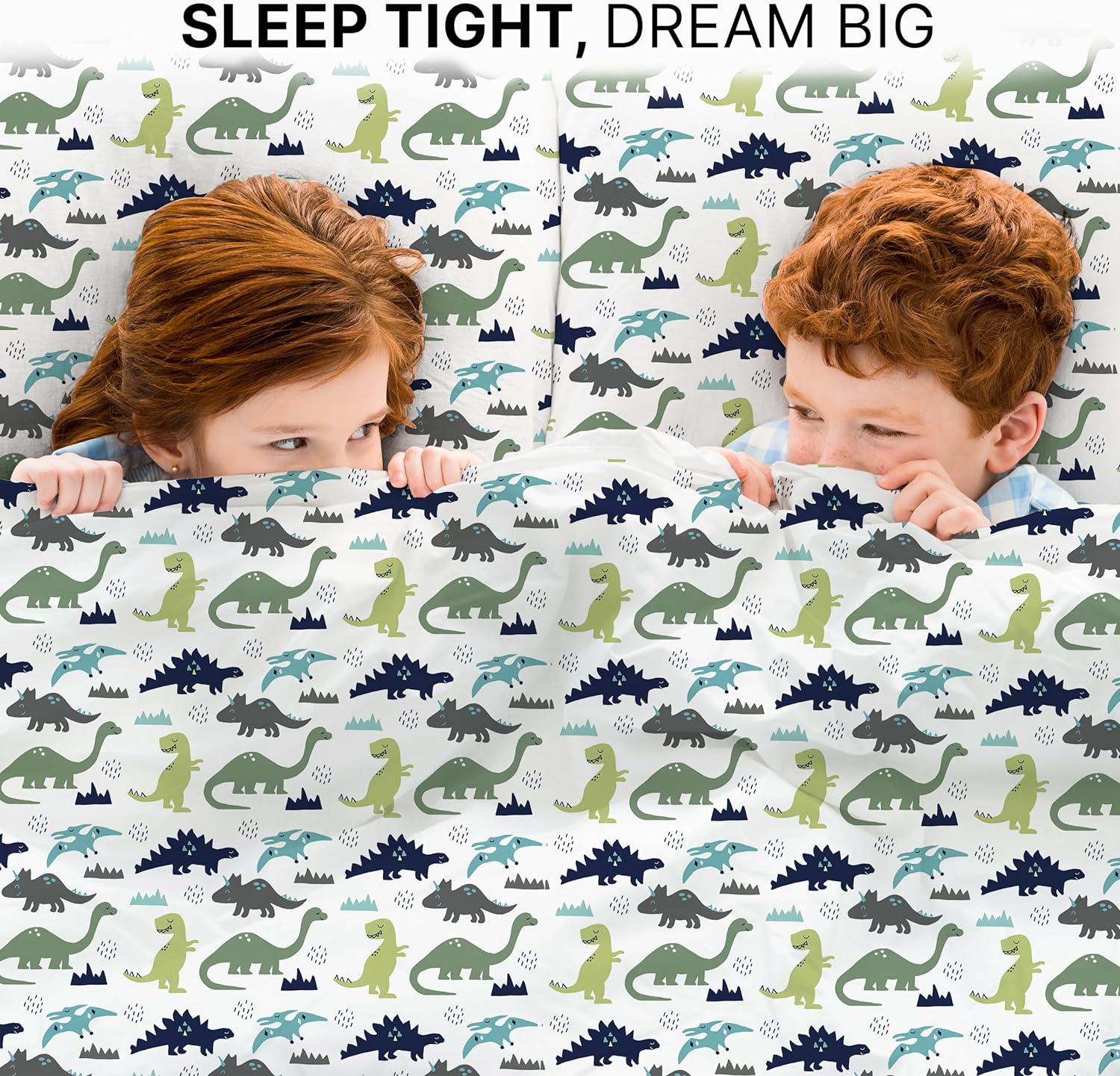 New Kids Sheet Set - Green Dinosaurs