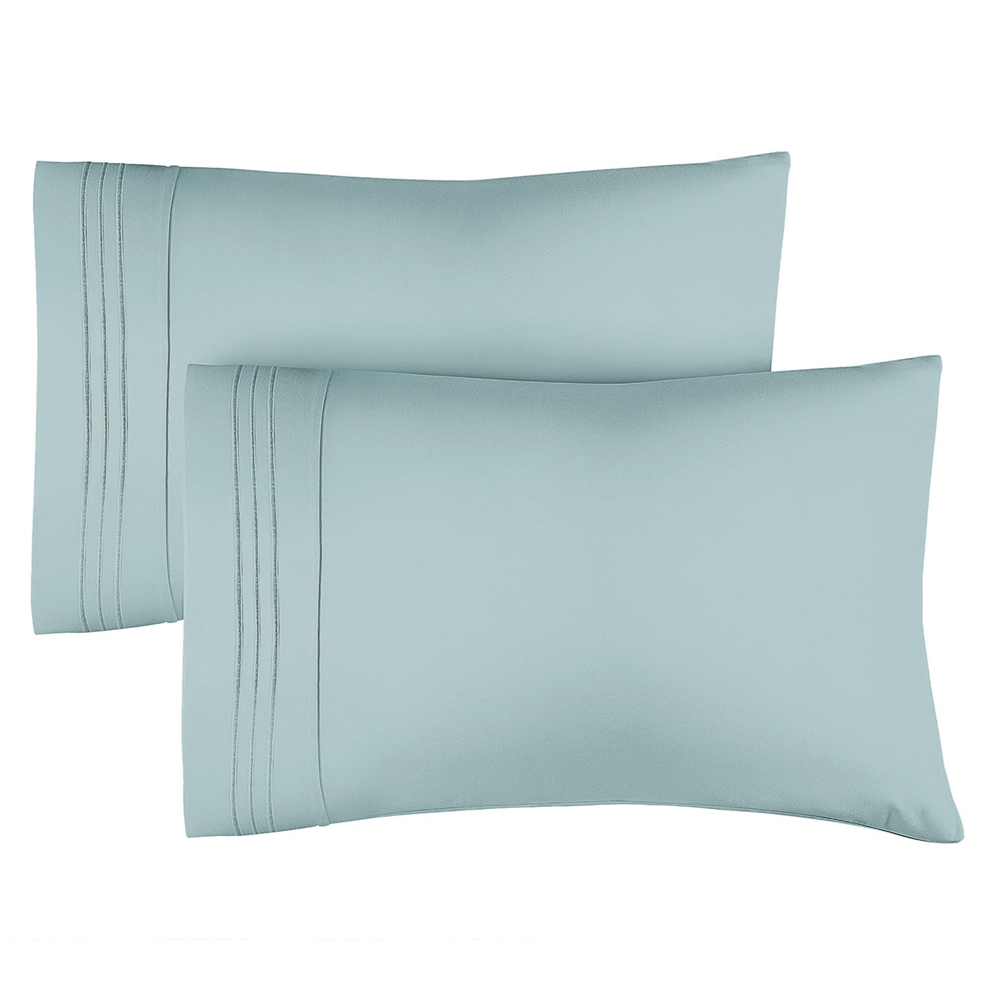 tes 2 Pillowcase Set - Light Blue