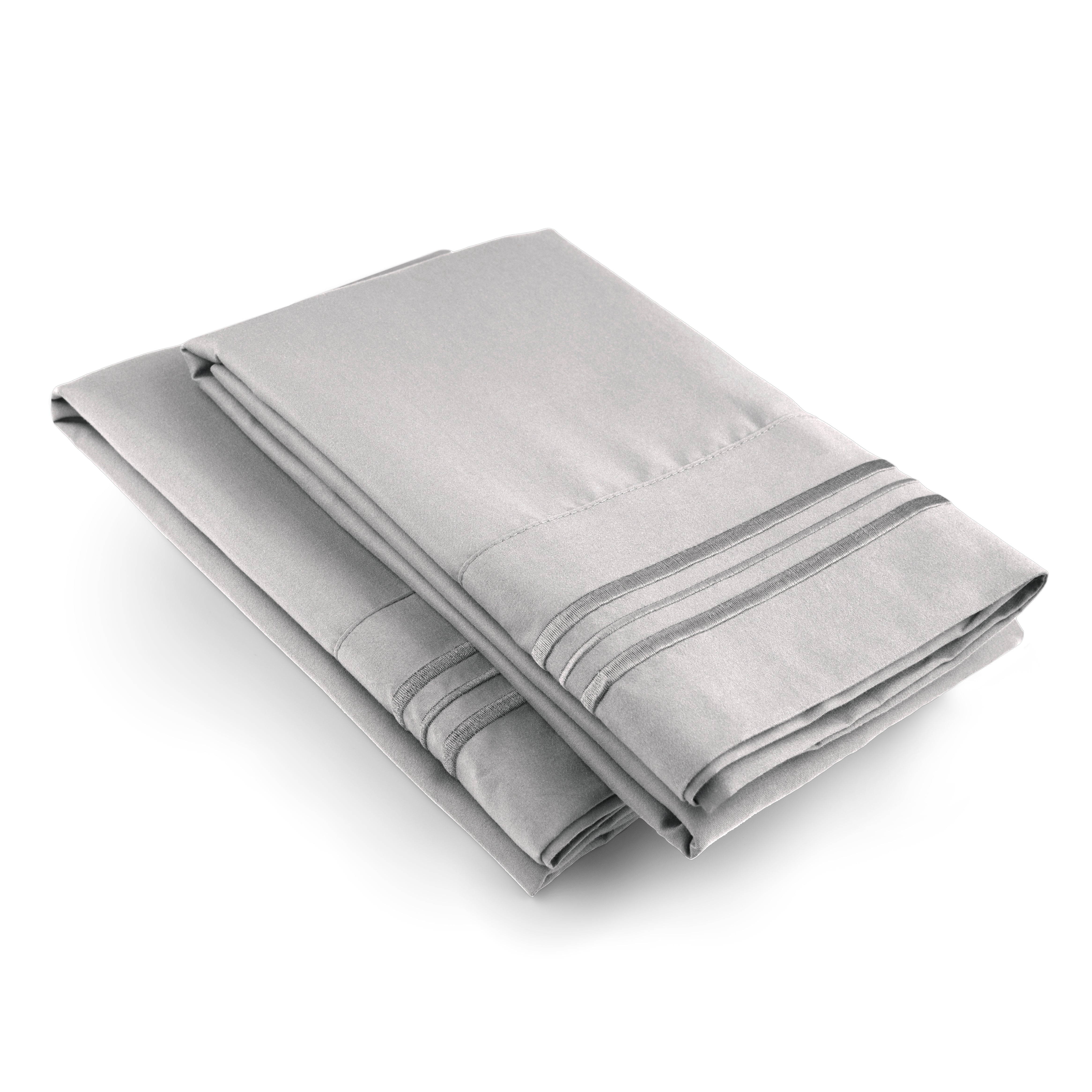 tes 2 Pillowcase Set - Light Grey
