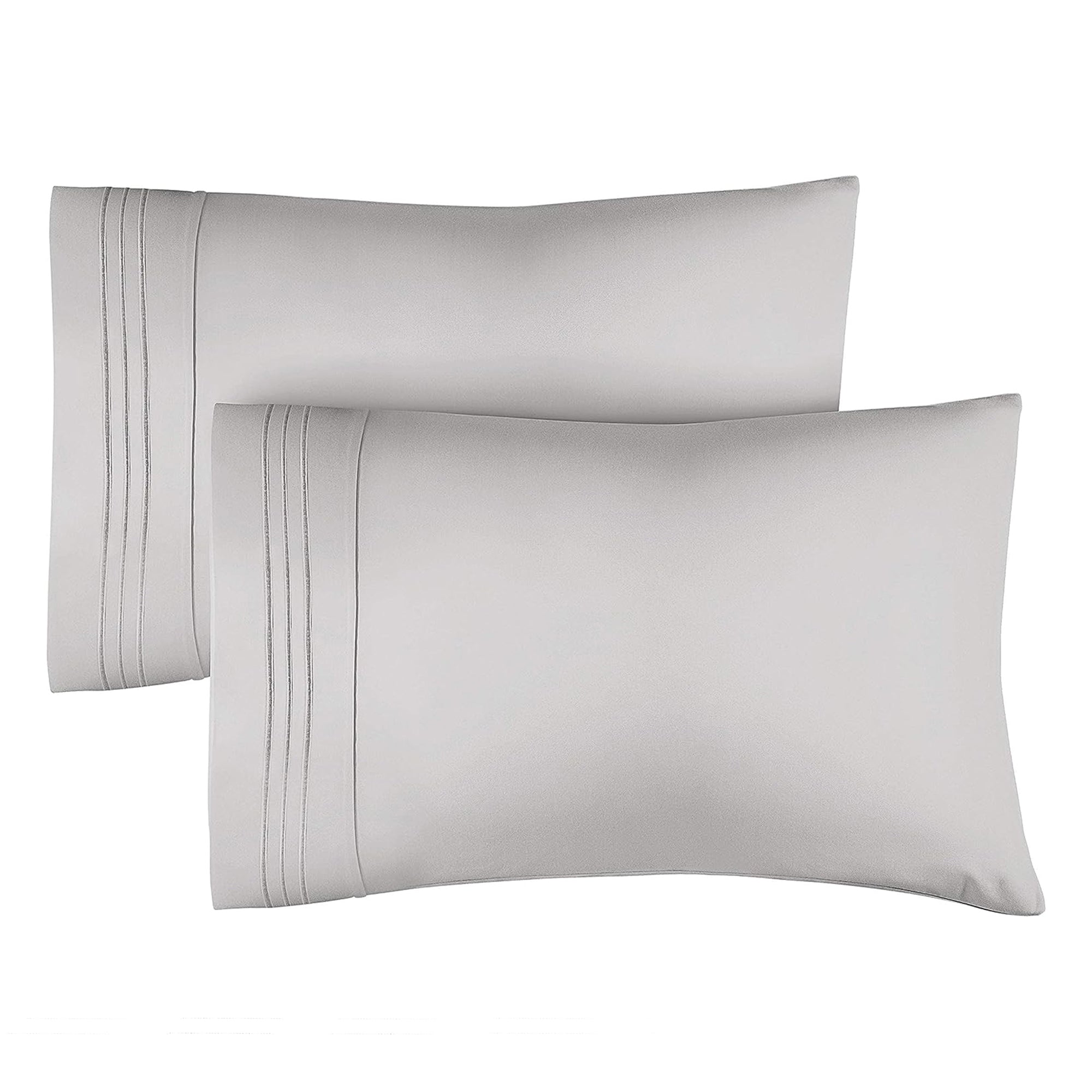 tes 2 Pillowcase Set - Light Grey