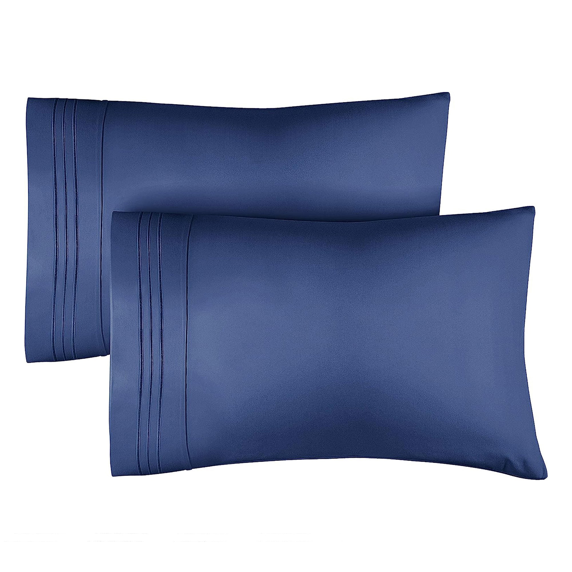 tes 2 Pillowcase Set - Navy Blue