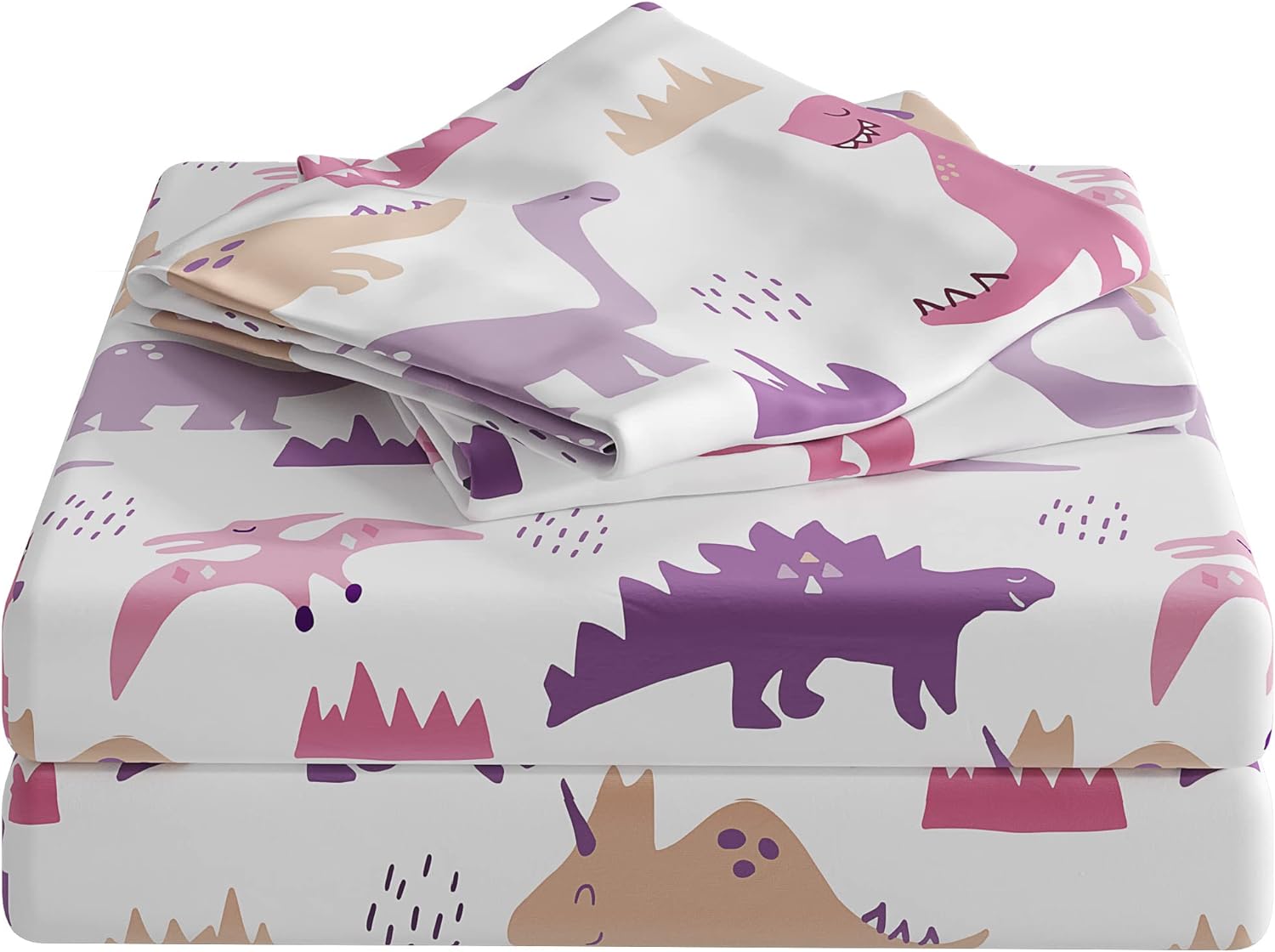New Kids Sheet Set - Pink Dinosaurs