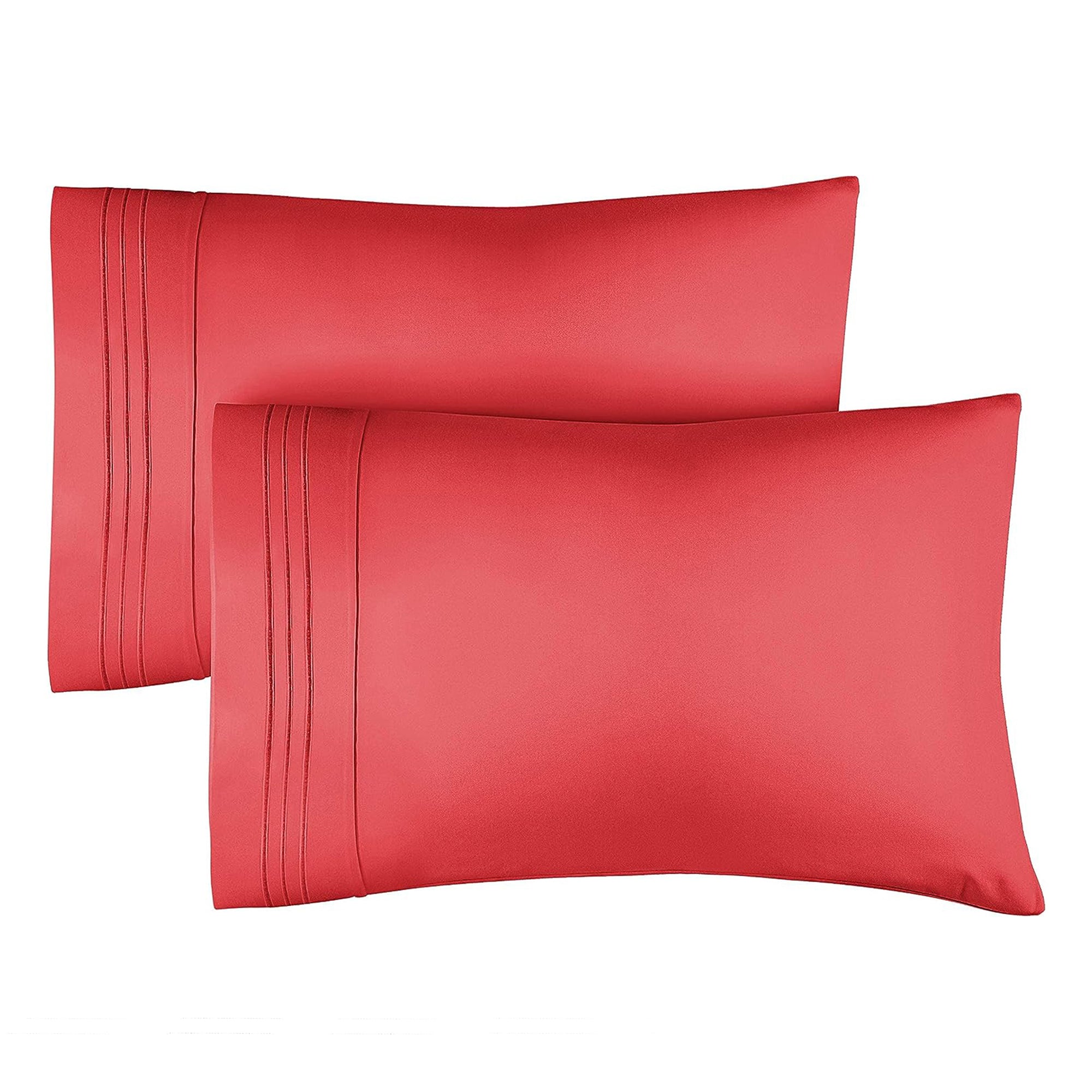 tes 2 Pillowcase Set - Red