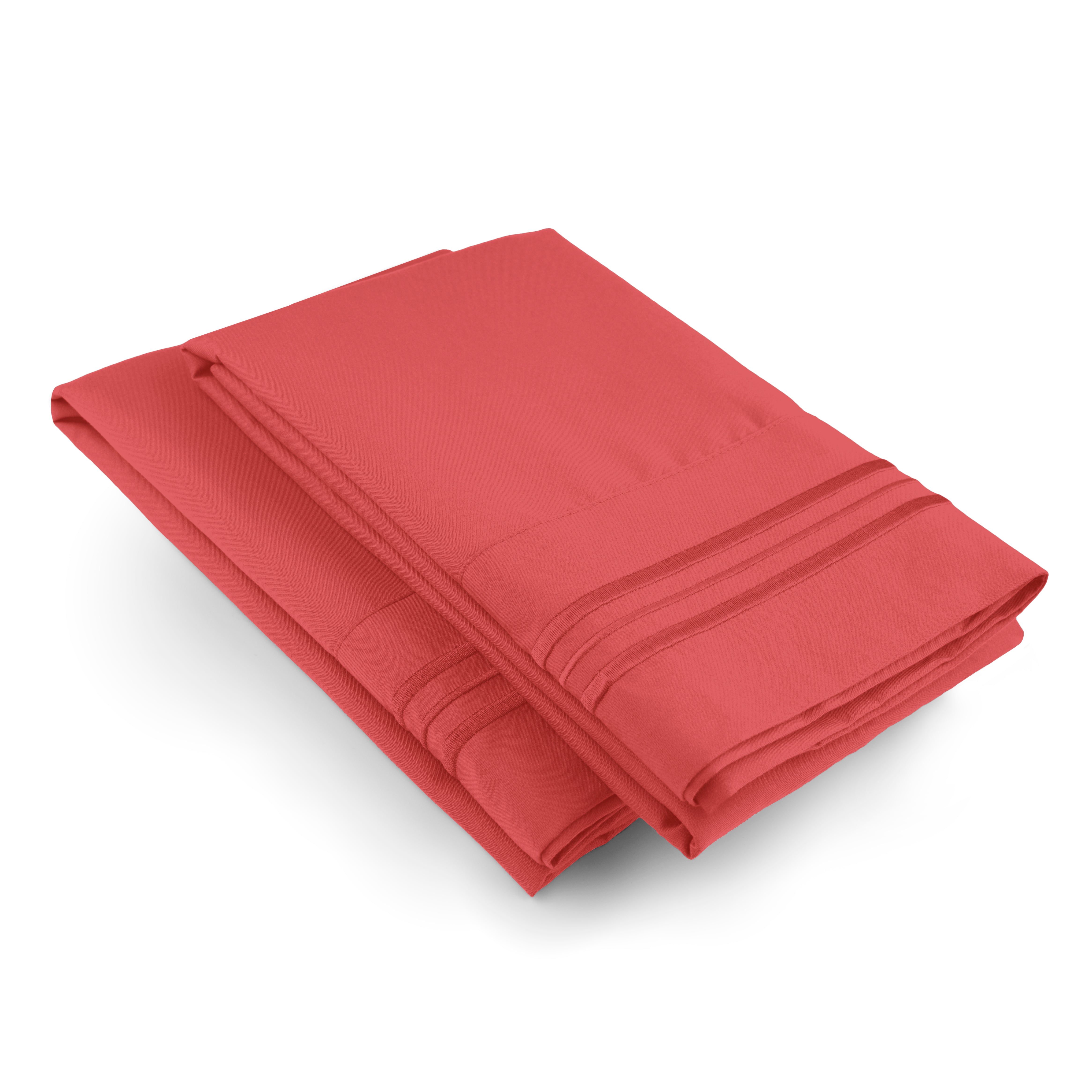 tes 2 Pillowcase Set - Red