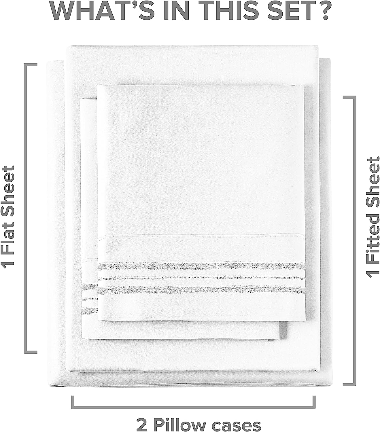 tes Cotton 400 Thread Count 4 Piece Deep Pocket Sheet Set - White