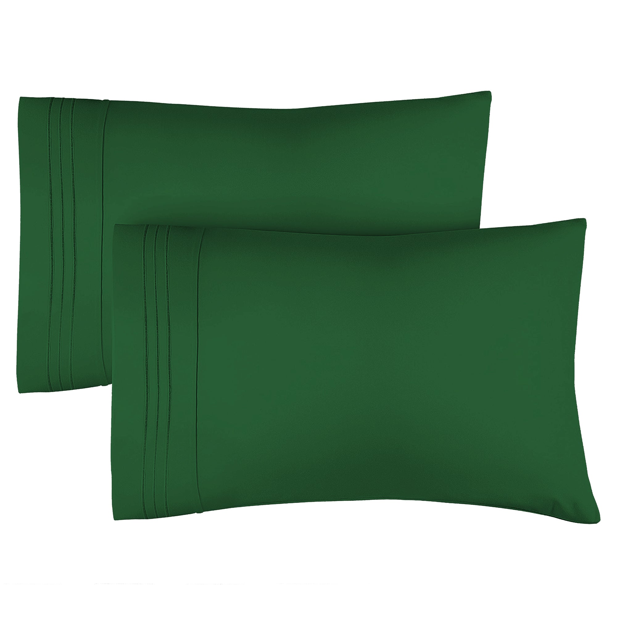 tes 2 Pillowcase Set - Emerald Green