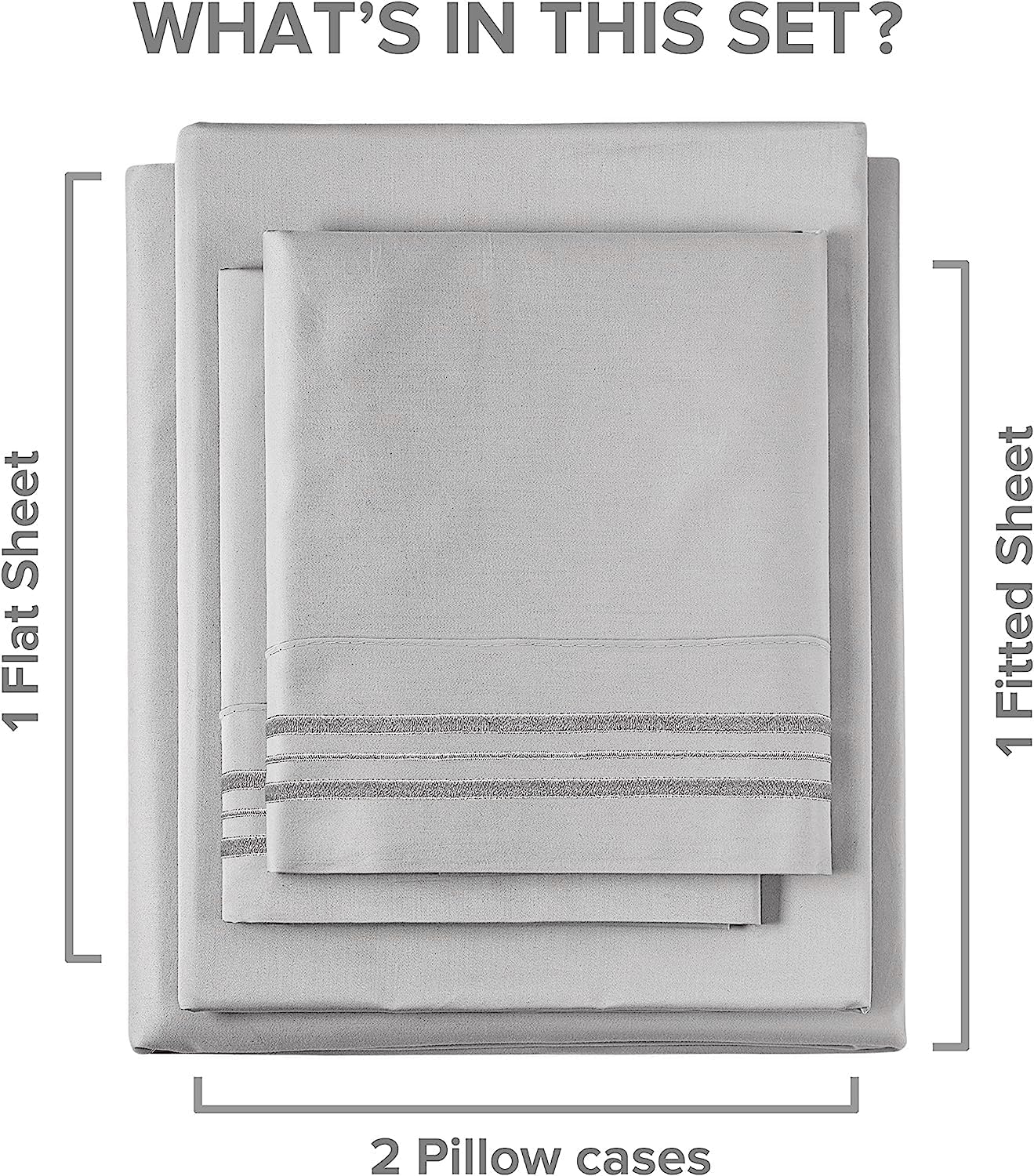 tes 4 Piece Deep Pocket Sheet Set New Colors - French Gray