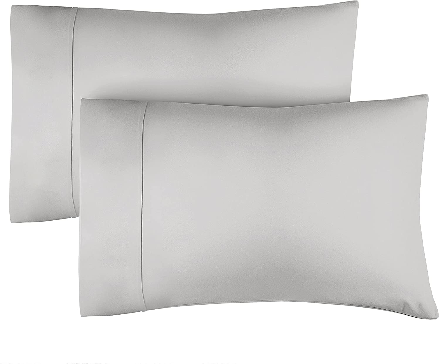 tes Cotton 400 Thread Count 2 Pillowcase Set - Light Grey