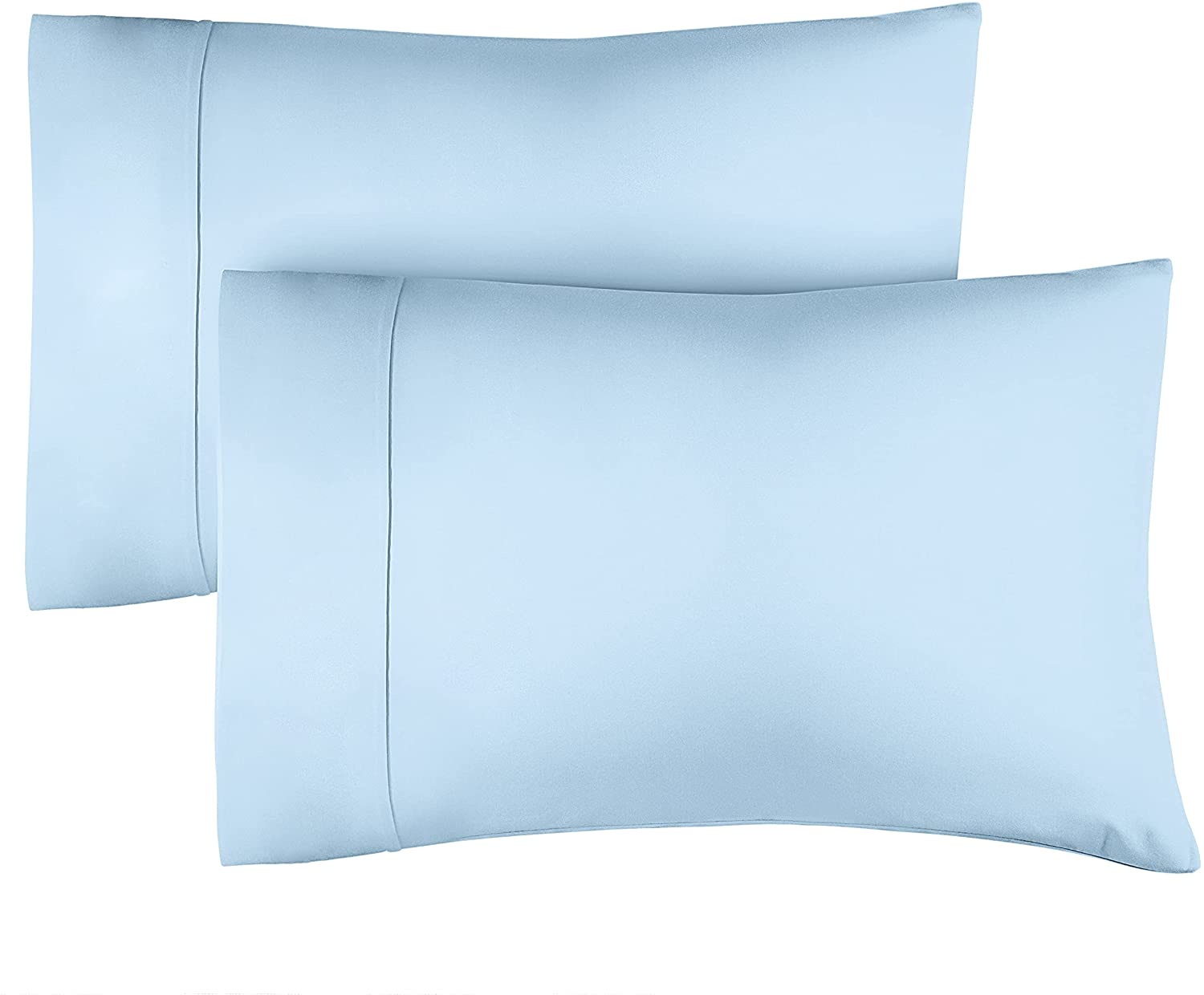 tes Cotton 400 Thread Count 2 Pillowcase Set - Light Blue