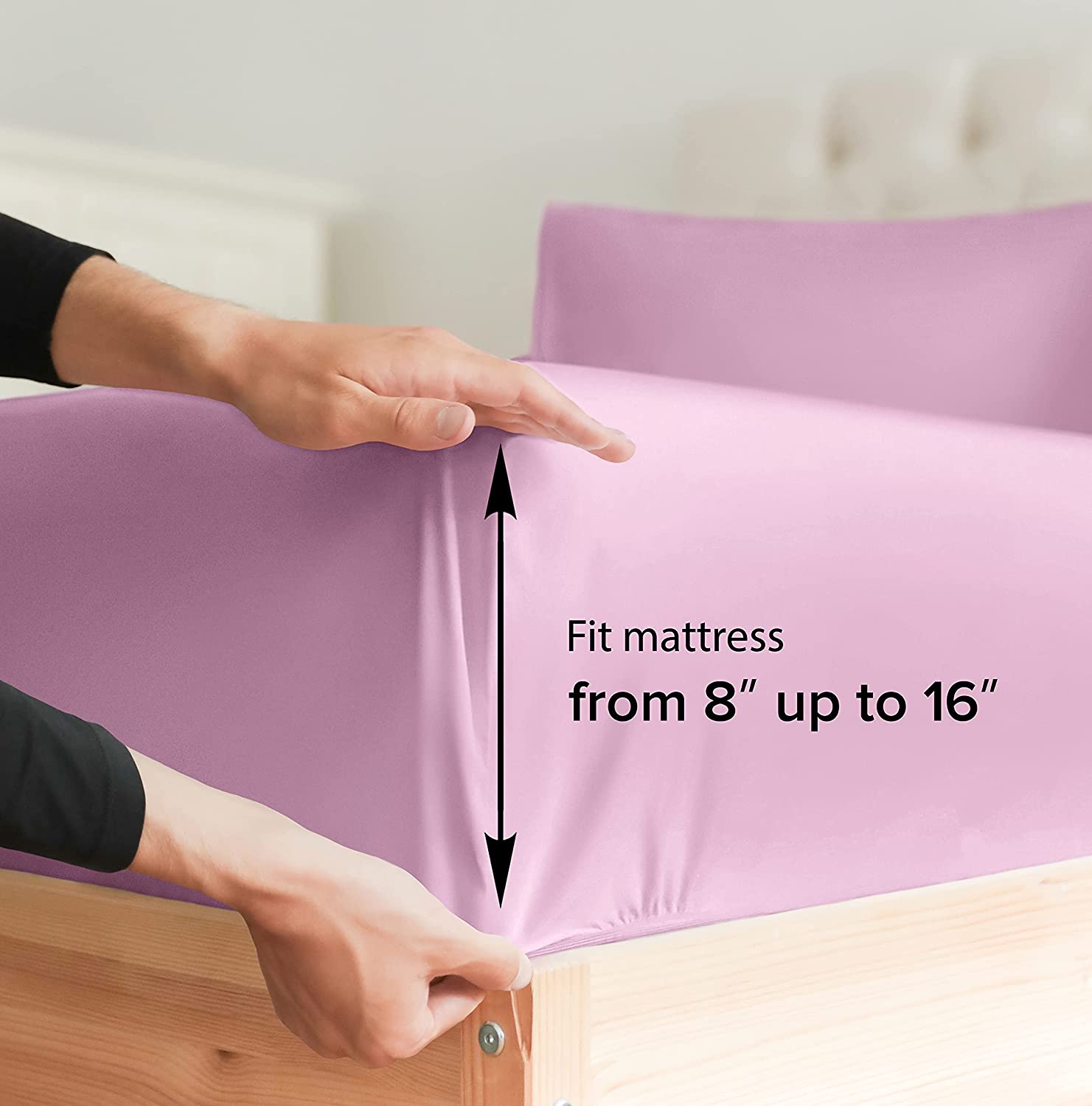 Standard Single Fitted Sheet - Pink