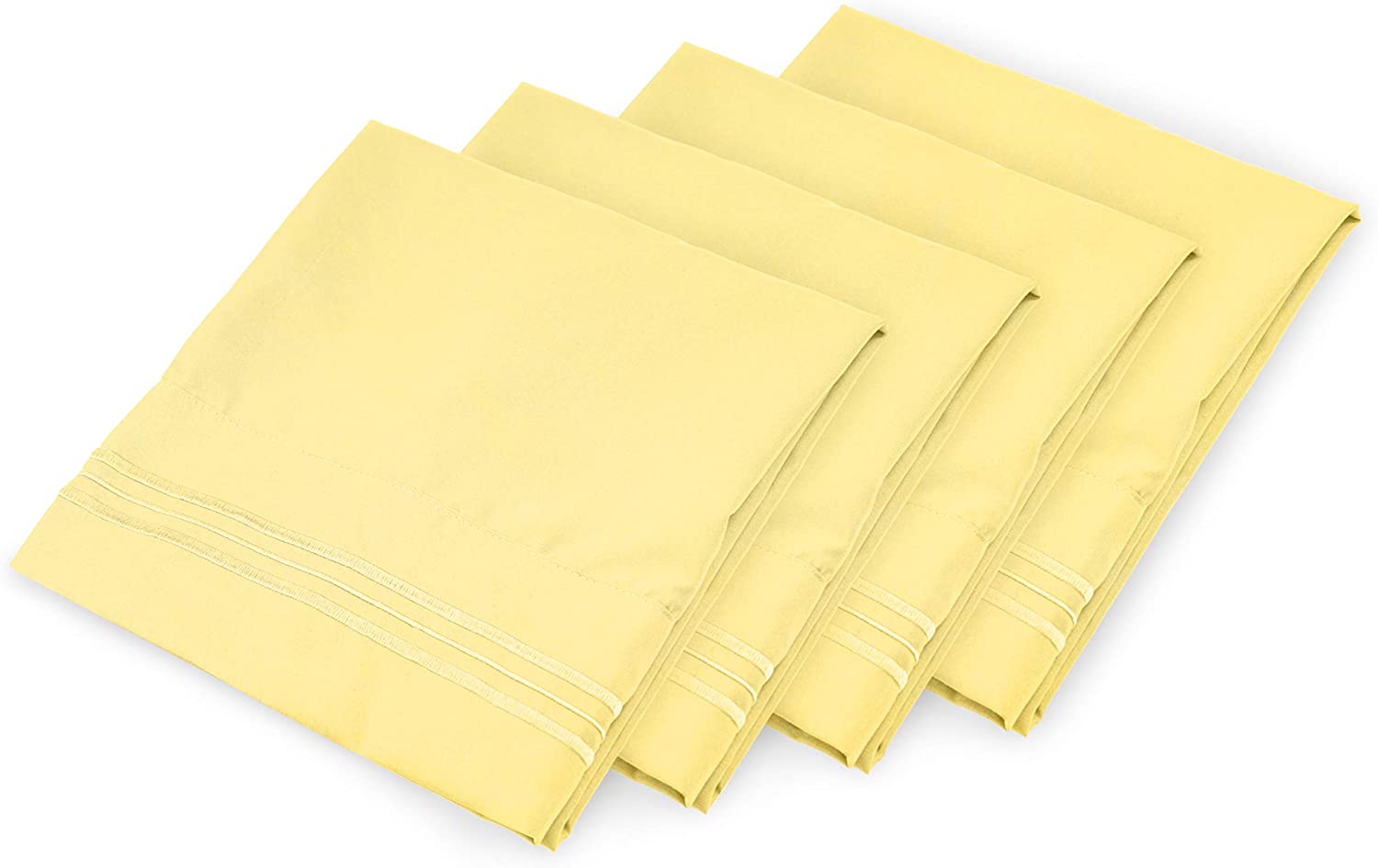 4 Pillowcase Set - Yellow
