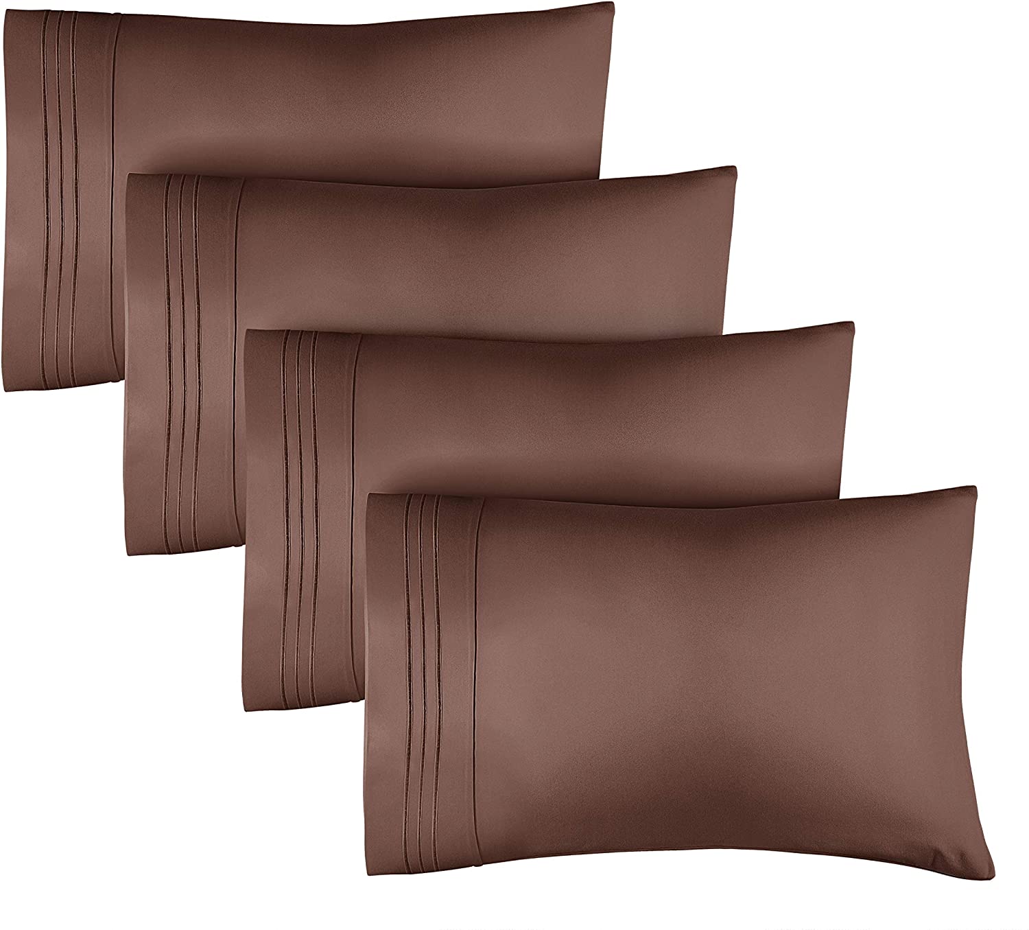 4 Pillowcase Set - Brown