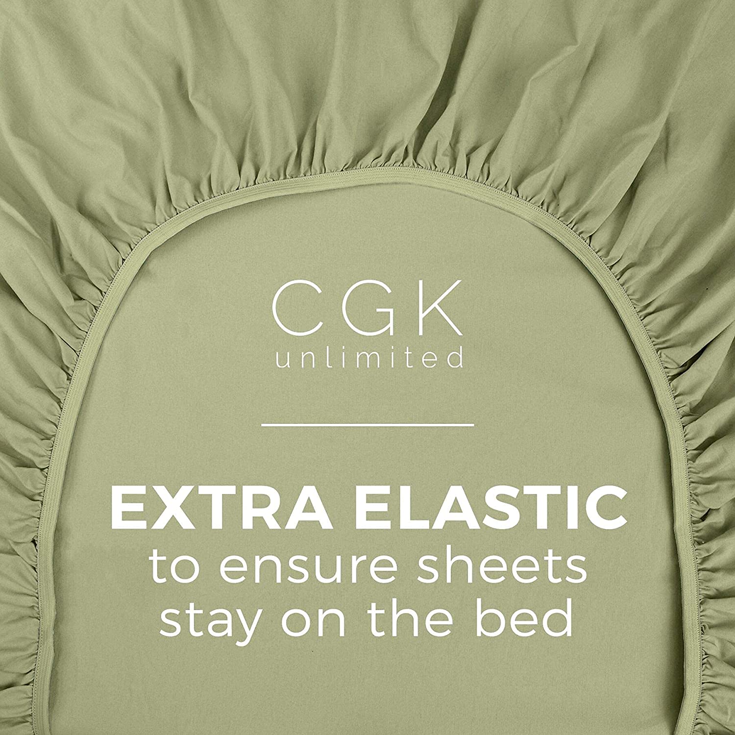 Standard Single Fitted Sheet - Sage Green