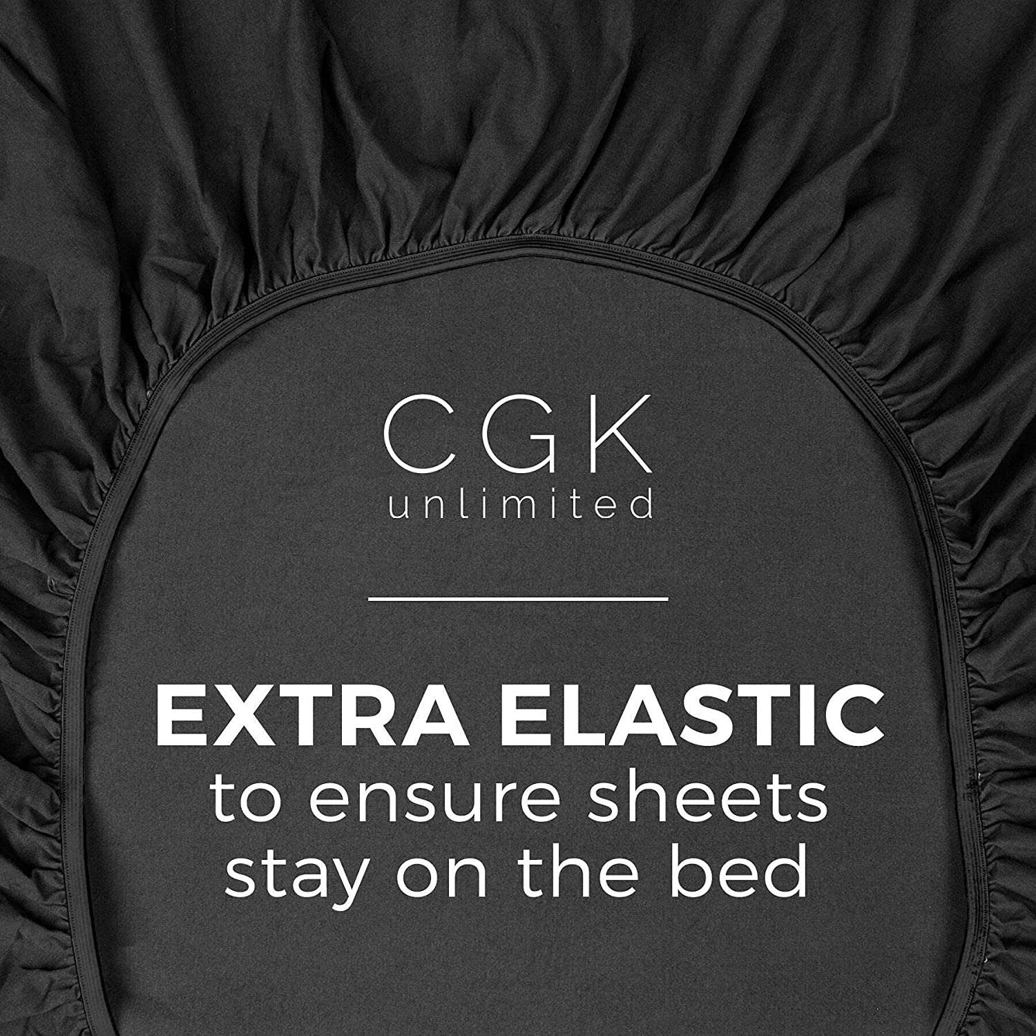 tes Standard Single Fitted Sheet - Black