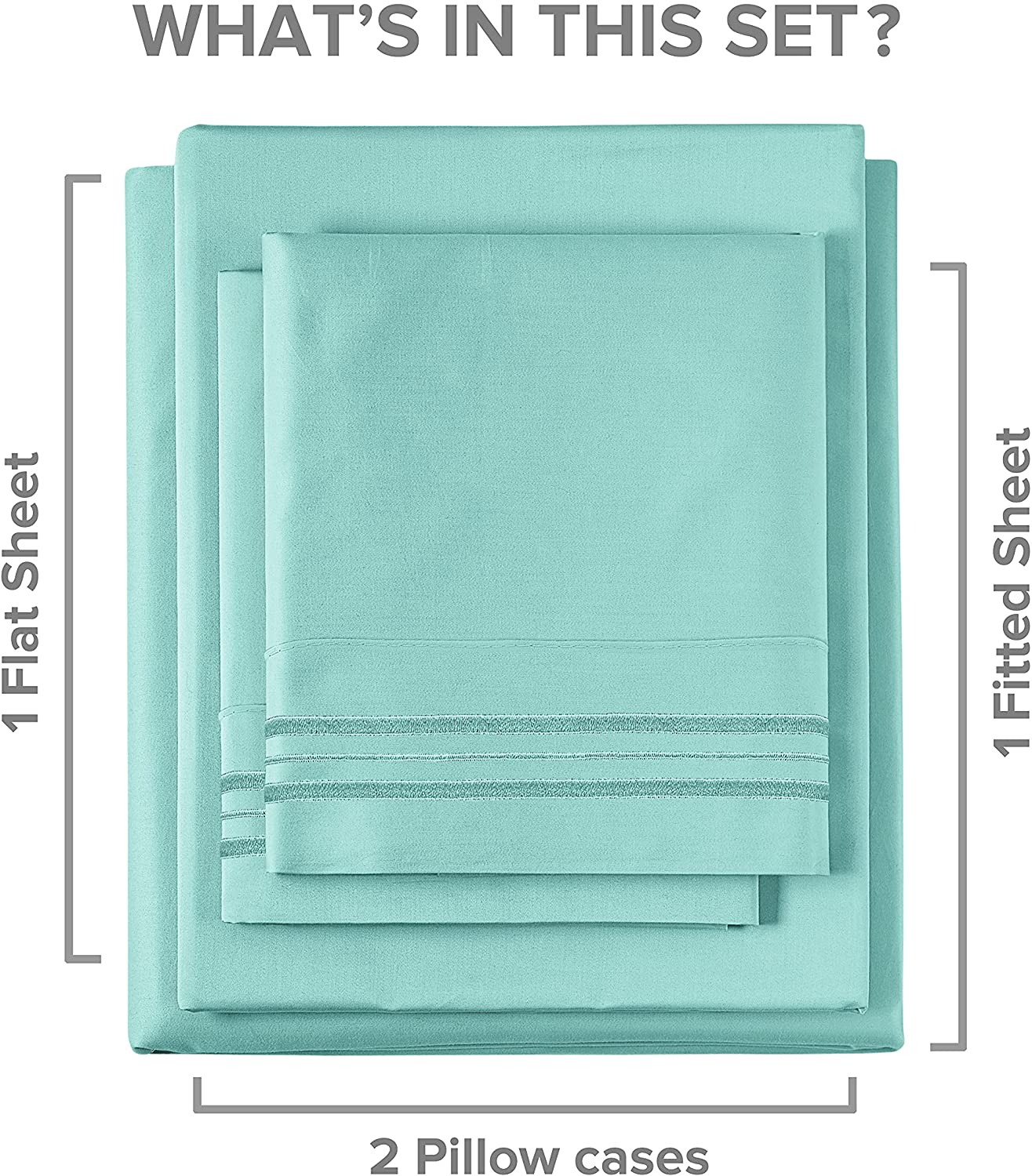 6 Piece Deep Pocket Sheet Set - Spa Blue