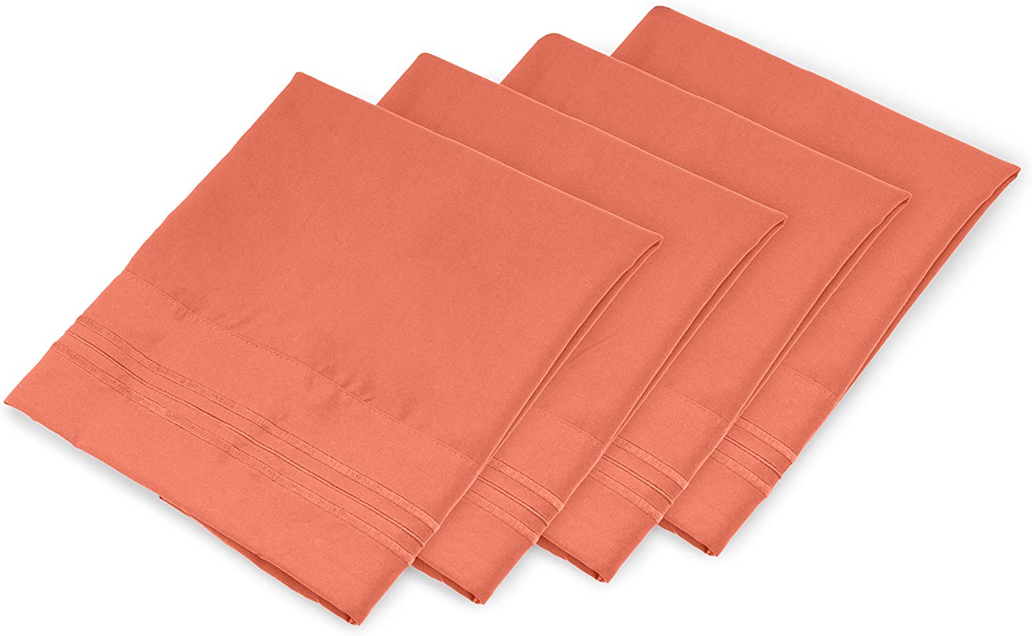 4 Pillowcase Set - Coral