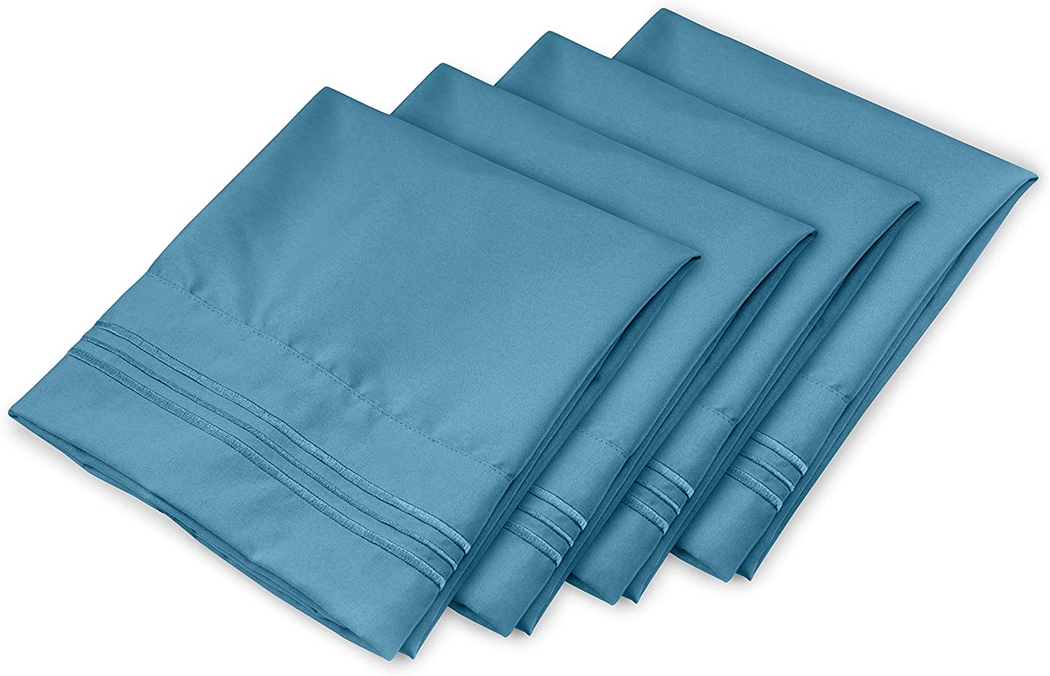 4 Pillowcase Set - Denim Blue