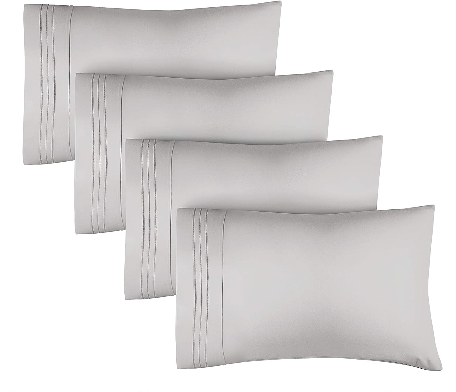 4 Pillowcase Set - Light Grey