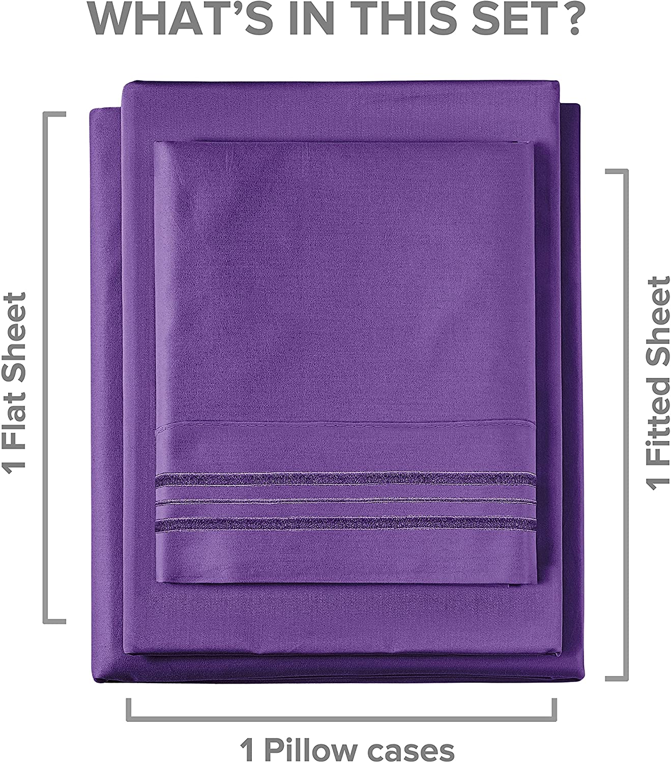 4 Piece Sheet Set - Purple