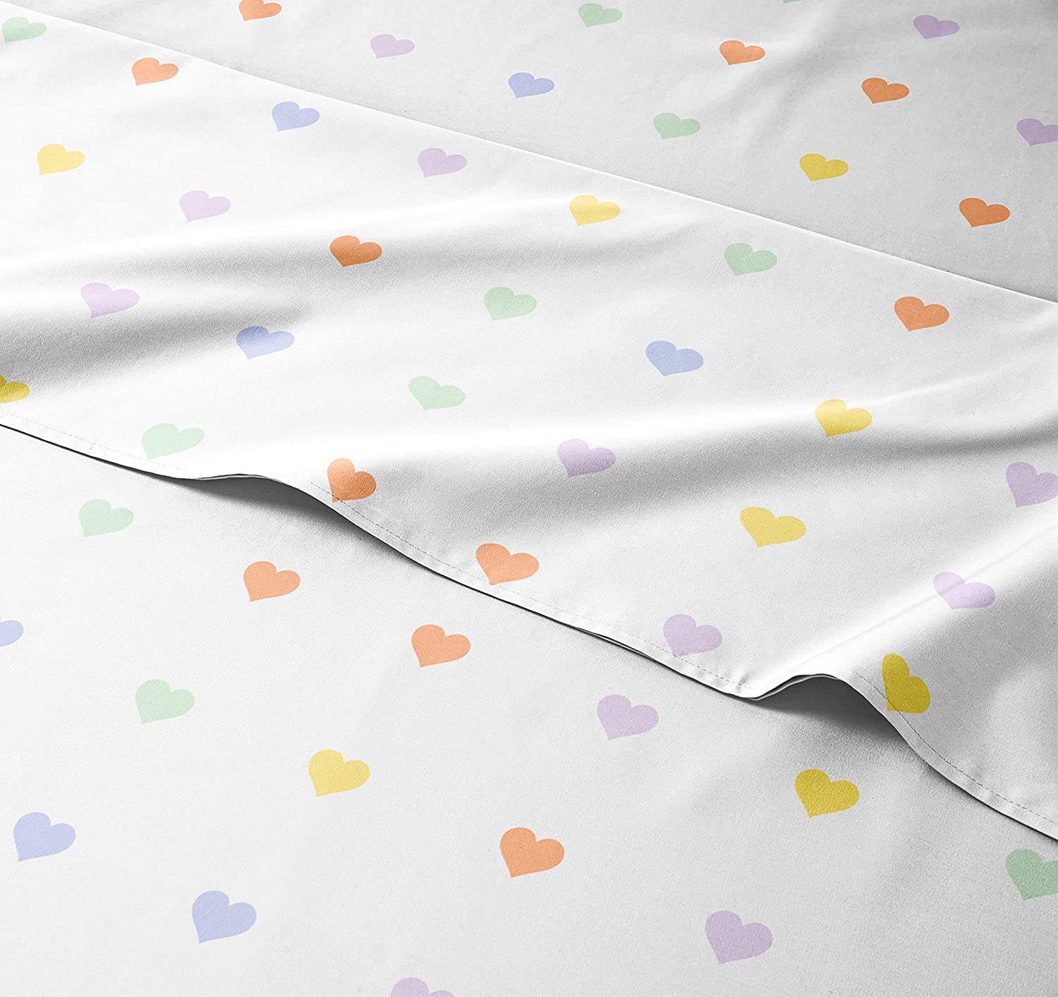 Kids Sheet Set - Hearts Multicolor