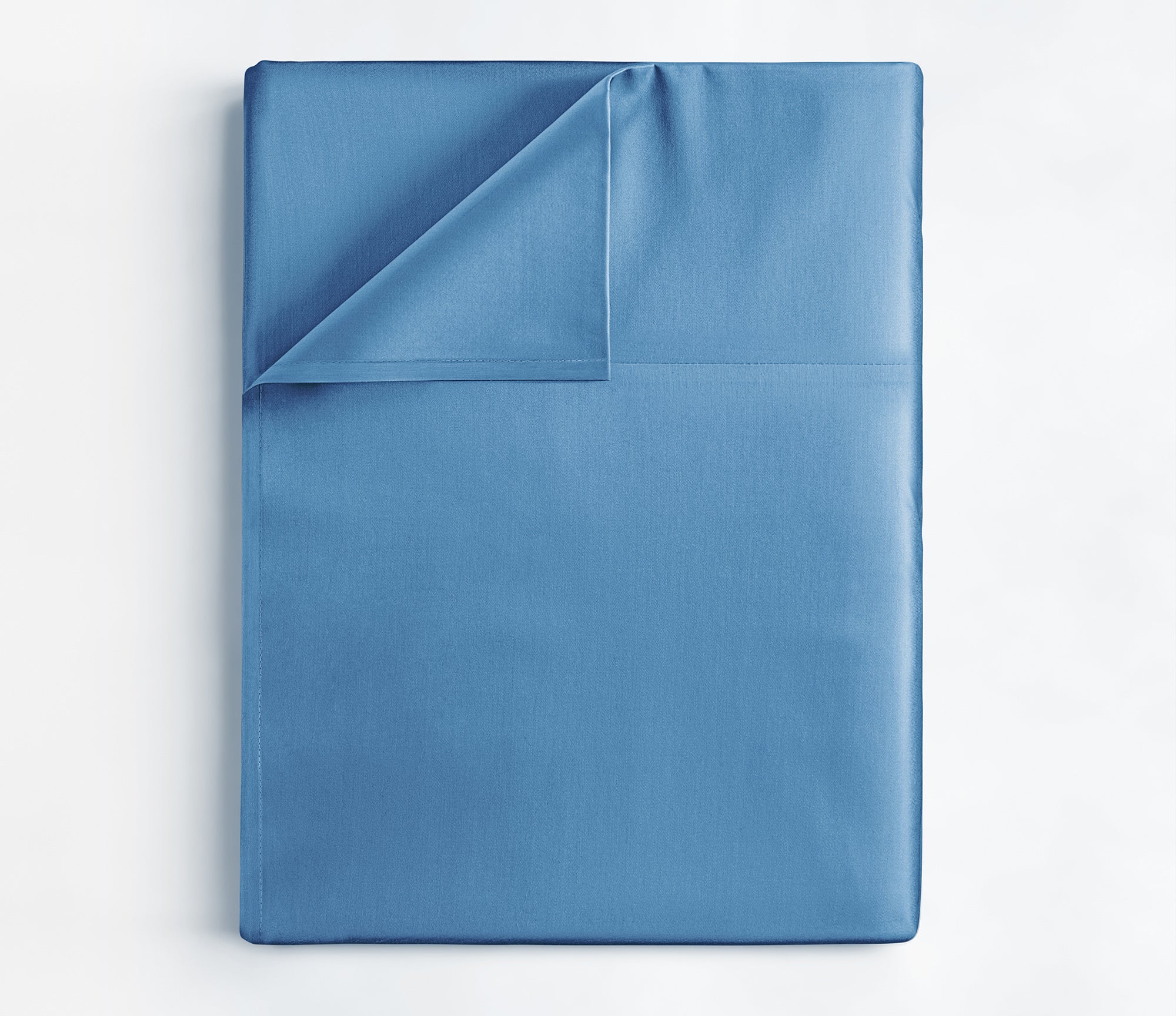 tes Single Flat Sheet - Denim Blue