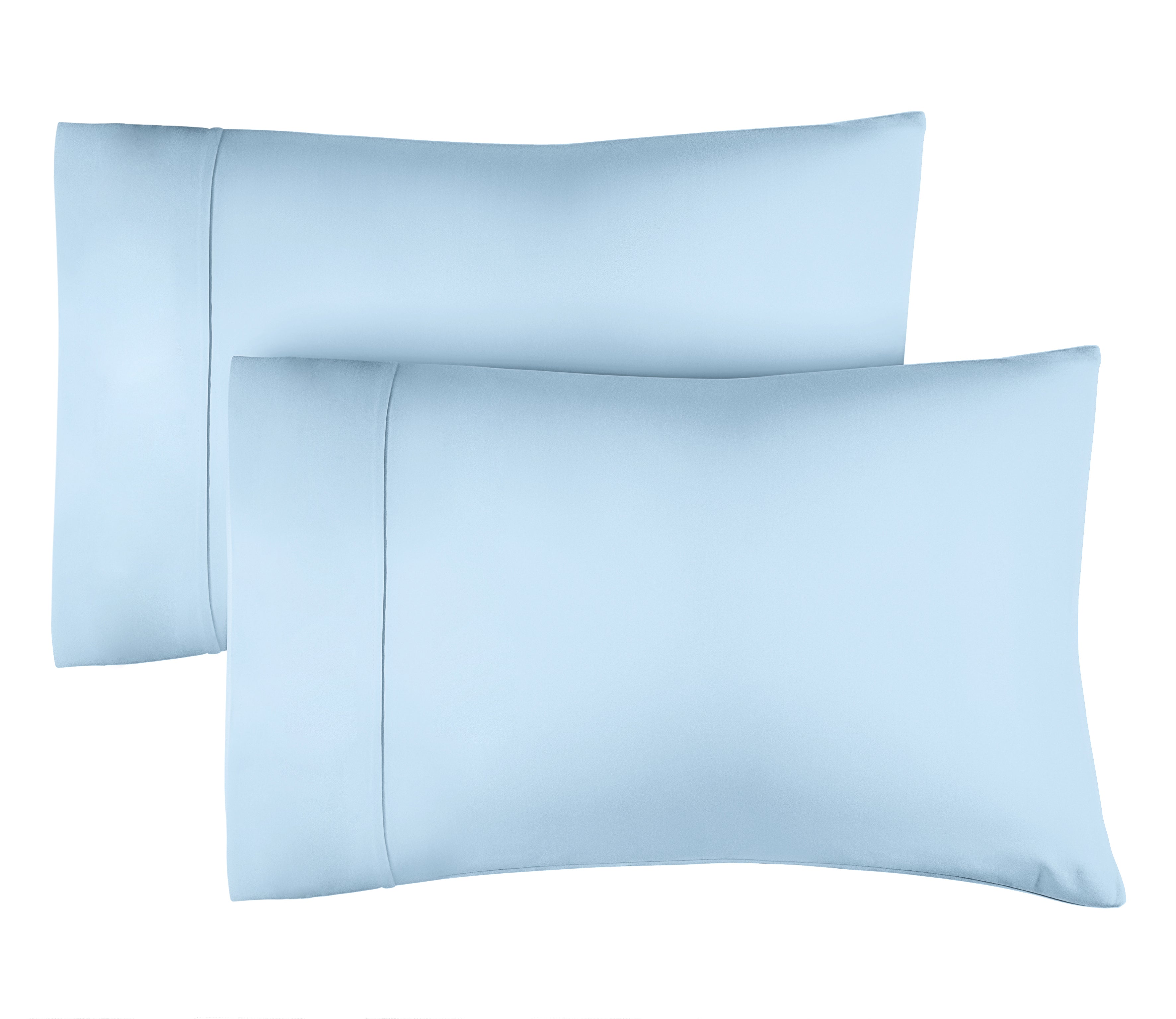 tes Cotton 400 Thread Count 2 Pillowcase Set - Light Blue