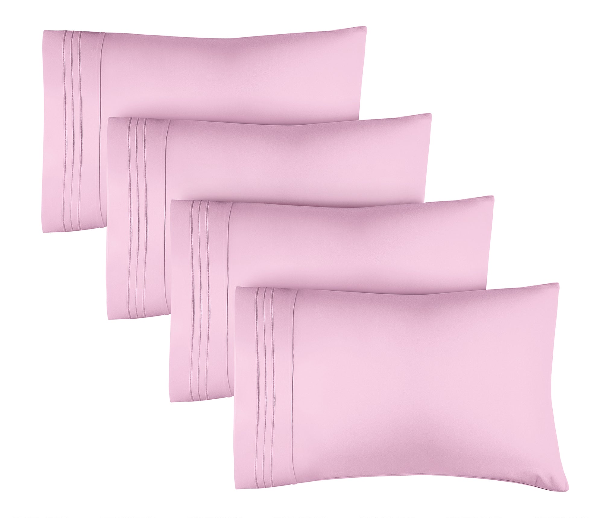 4 Pillowcase Set - Light Pink