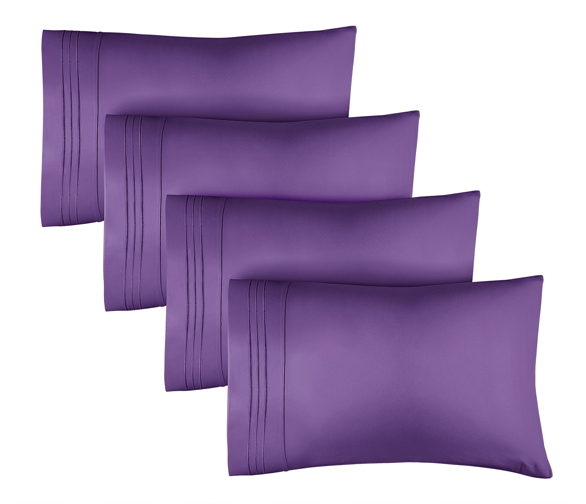 4 Pillowcase Set - Purple