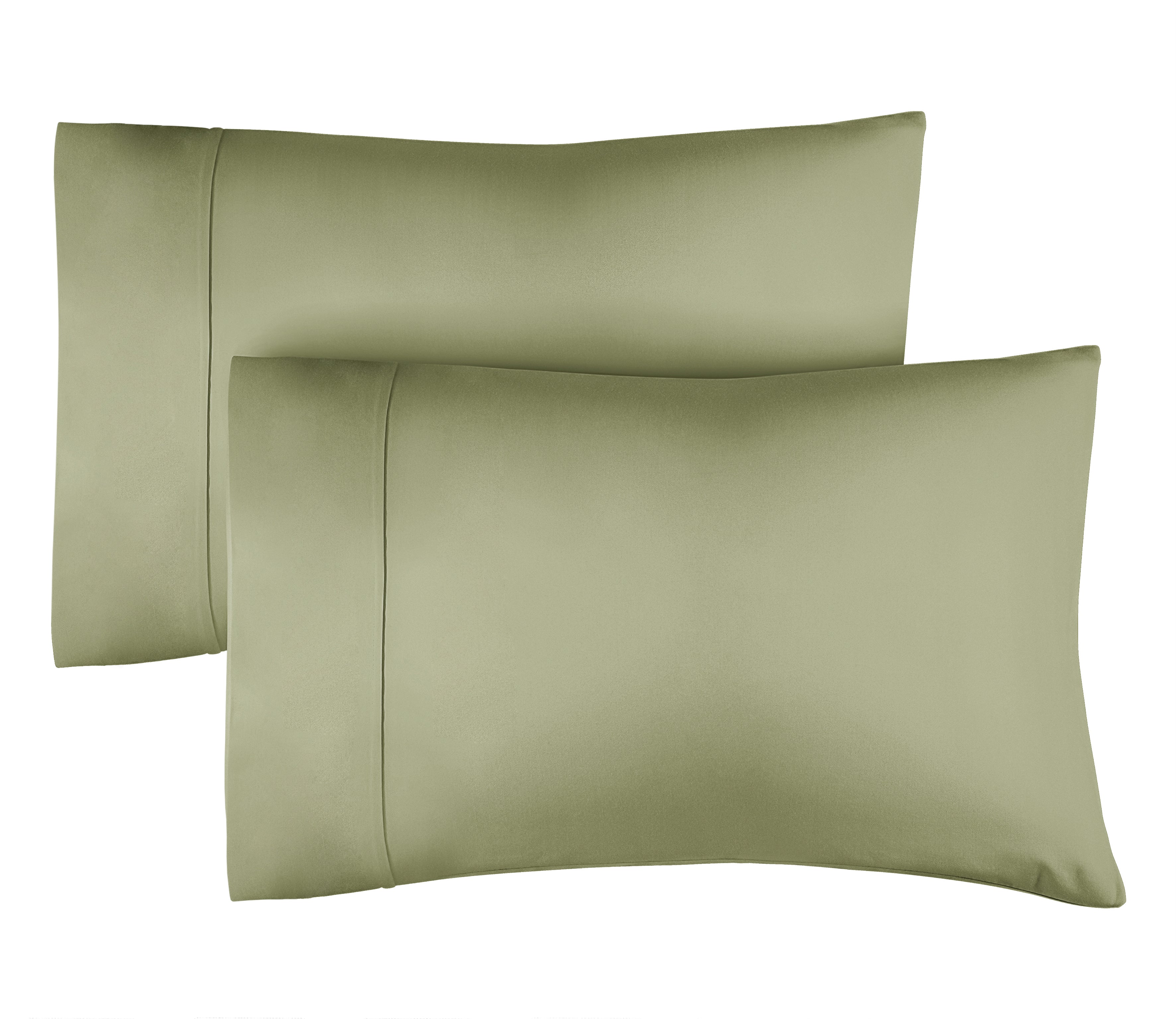 tes Cotton 400 Thread Count 2 Pillowcase Set - Sage Green