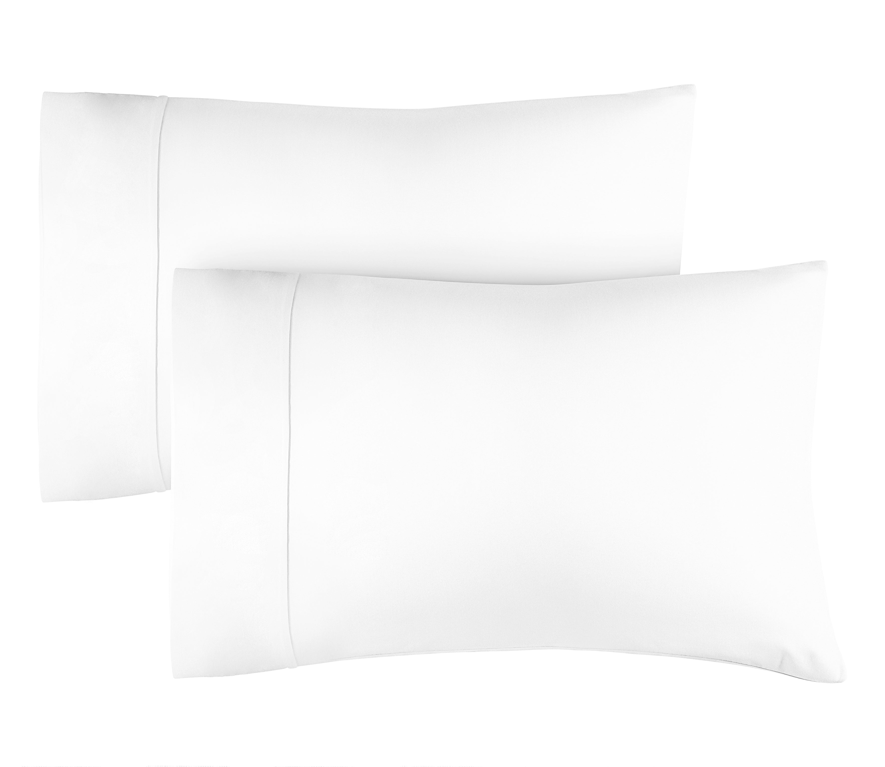 tes Cotton 400 Thread Count 2 Pillowcase Set - White