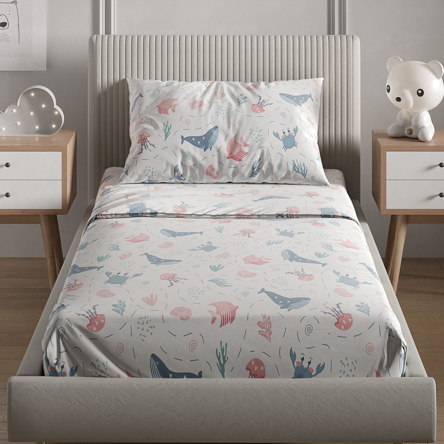 New Kids Sheet Set - Fish and Whales