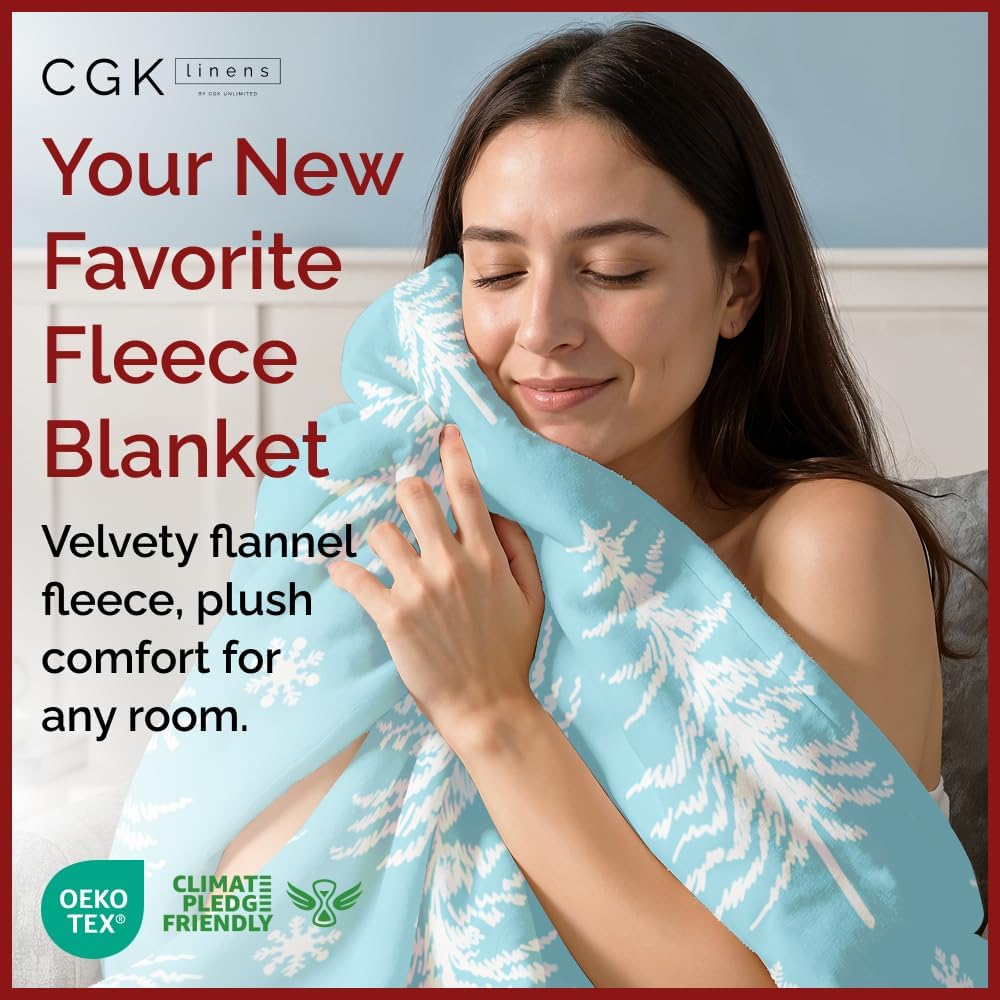 tes Christmas Printed Flannel Blanket