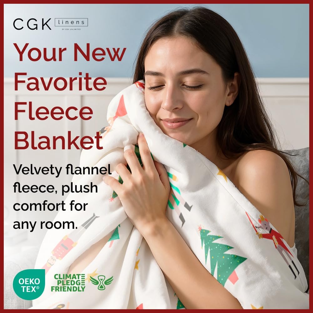 tes Christmas Printed Flannel Blanket