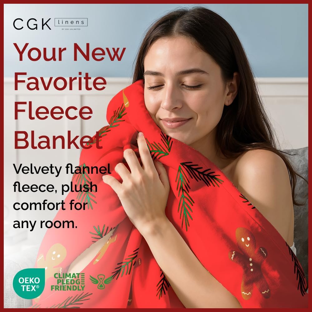 tes Christmas Printed Flannel Blanket