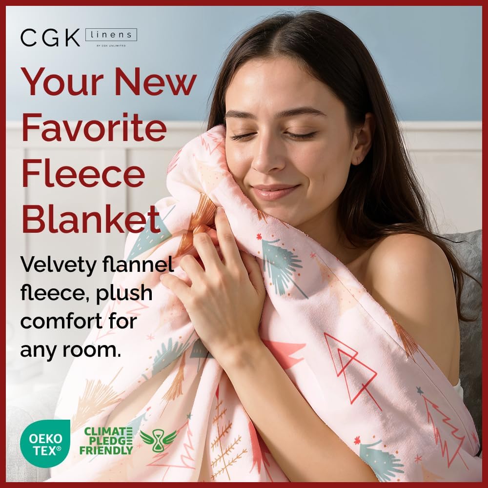 tes Christmas Printed Flannel Blanket