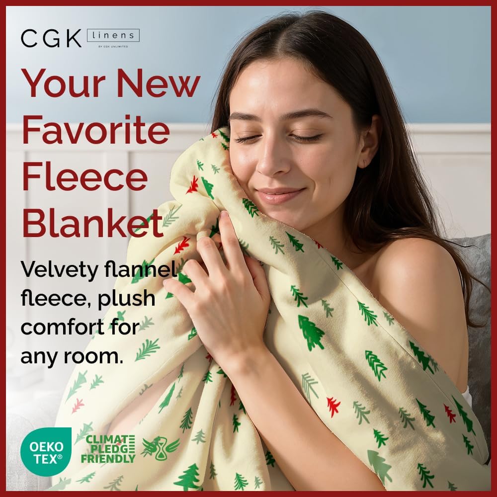 tes Christmas Printed Flannel Blanket