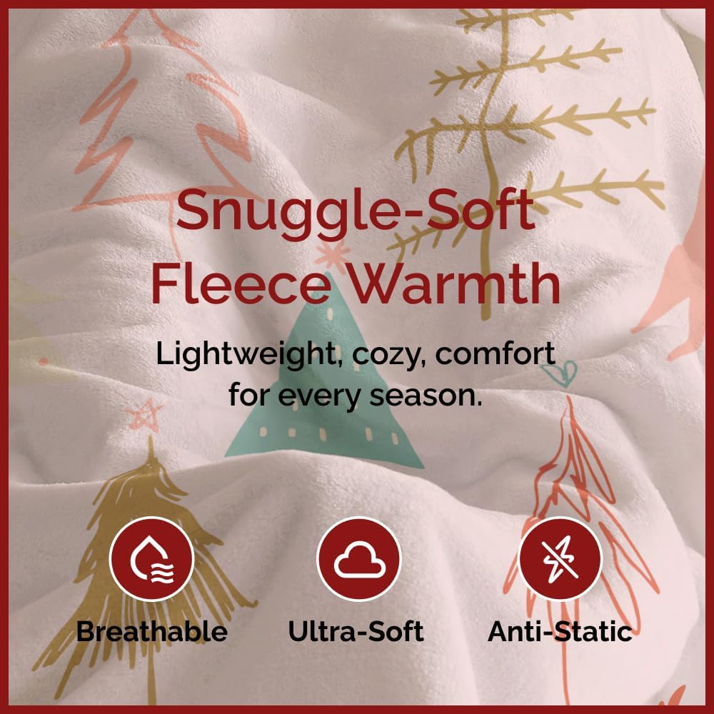 tes Christmas Printed Flannel Blanket