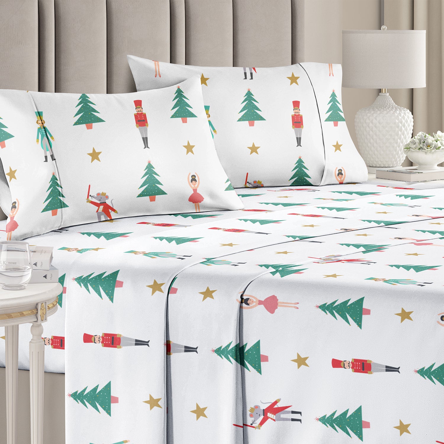 tes 4 Piece Christmas Microfiber