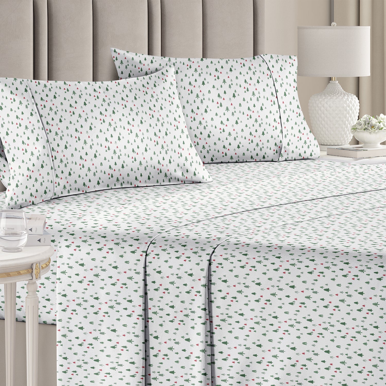 tes 4 Piece Christmas Microfiber