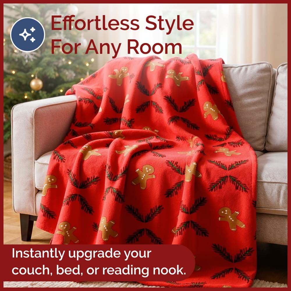 tes Christmas Printed Flannel Blanket