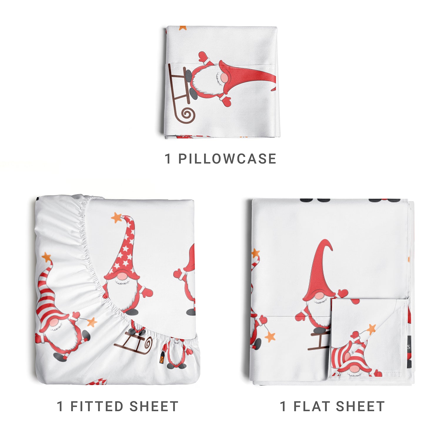 tes 4 Piece Christmas Microfiber