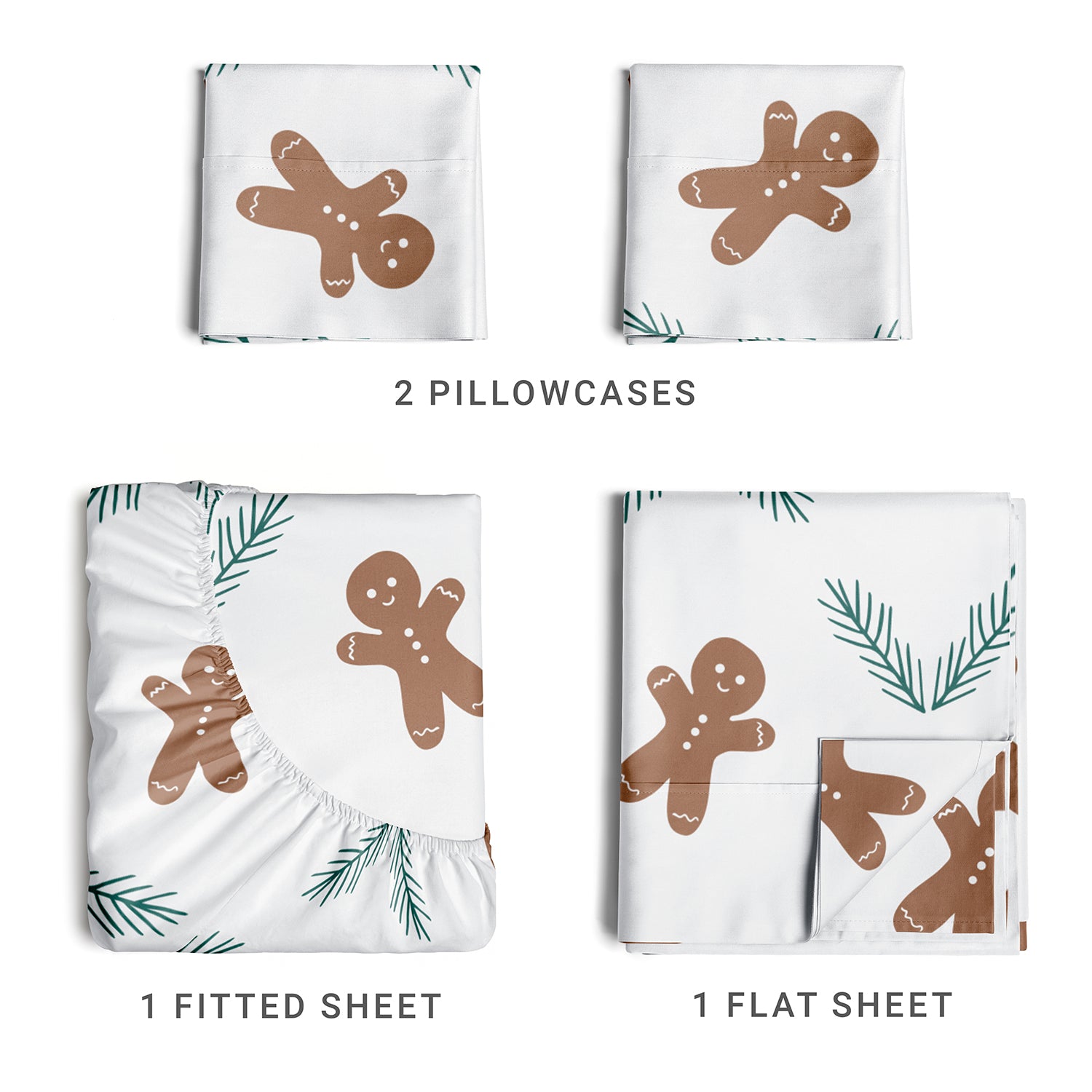 tes 4 Piece Christmas Microfiber