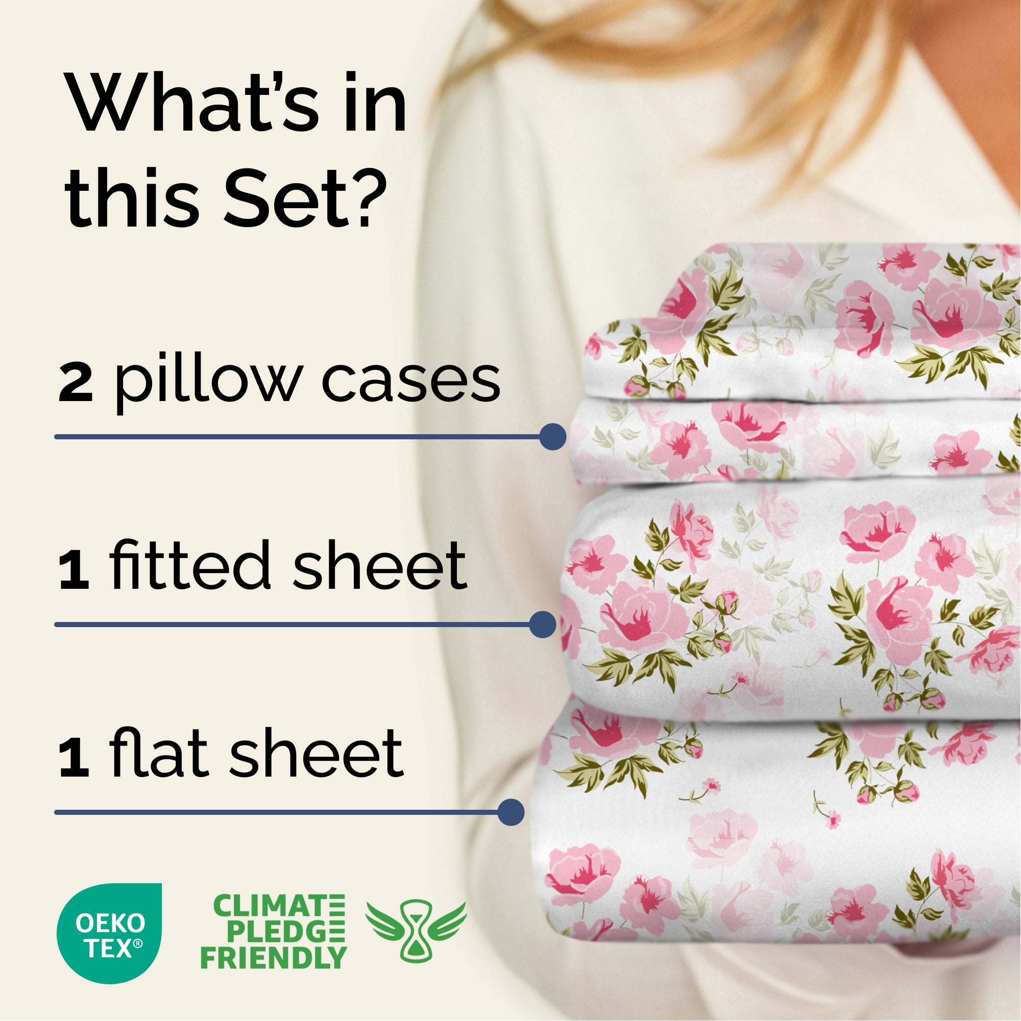 tes 4 Piece Floral Sheet Set