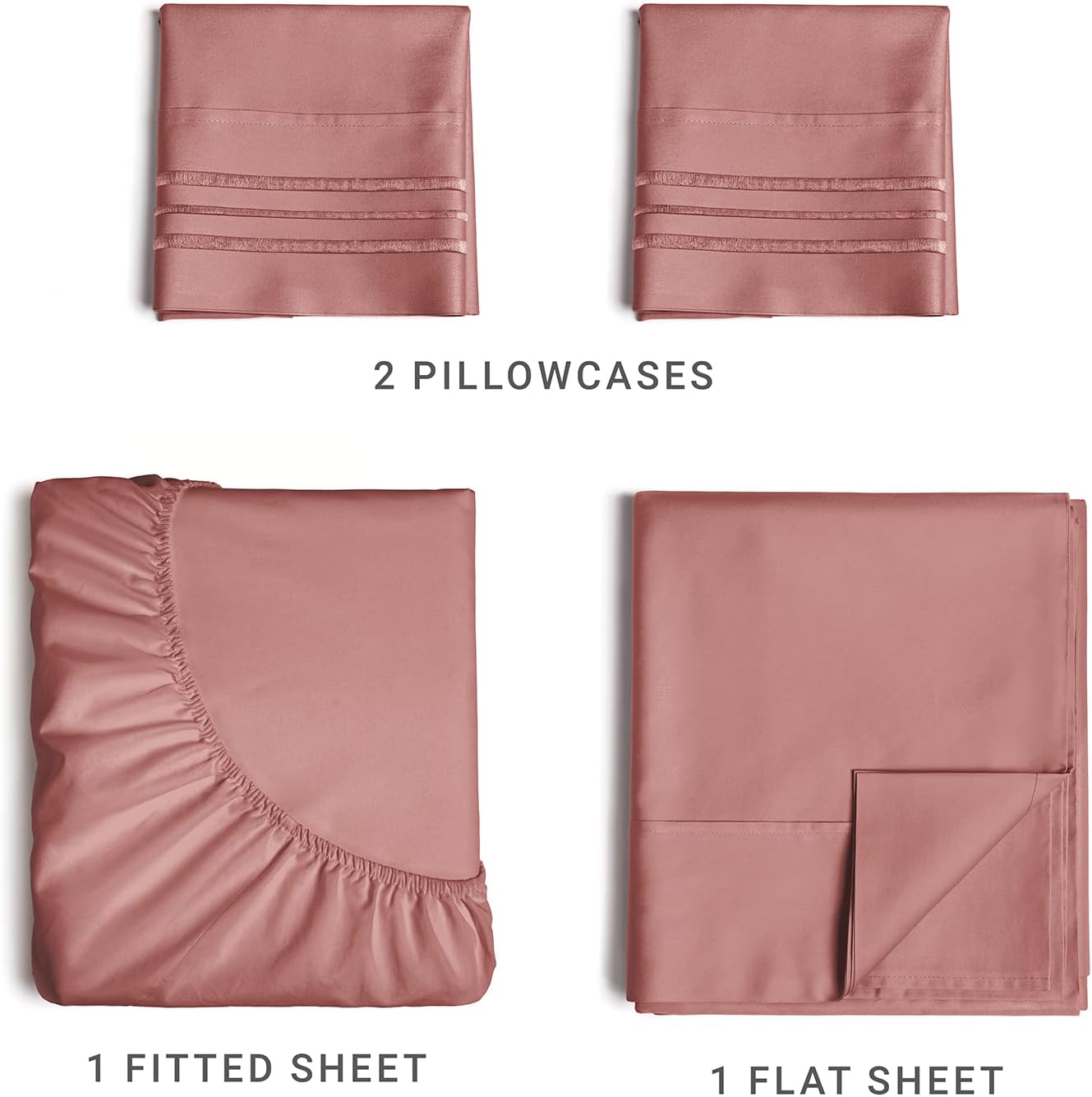 4pc Sheet Set New Colors/Patterns - Clay