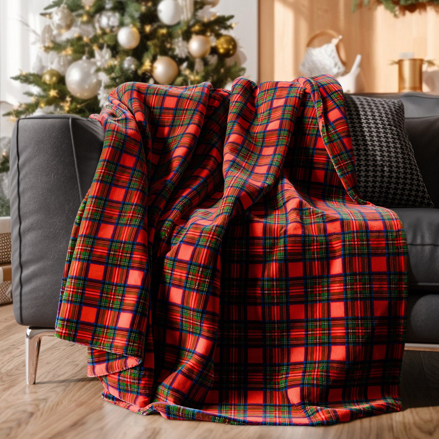 tes Christmas Printed Flannel Blanket