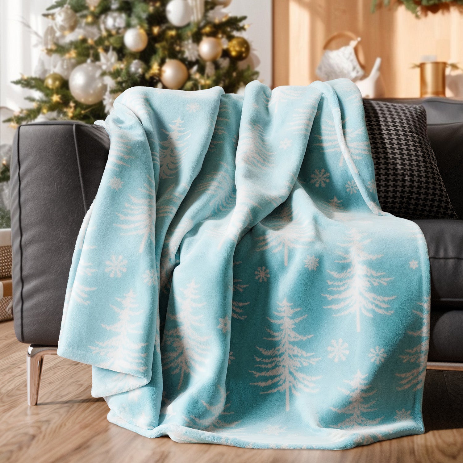 tes Christmas Printed Flannel Blanket